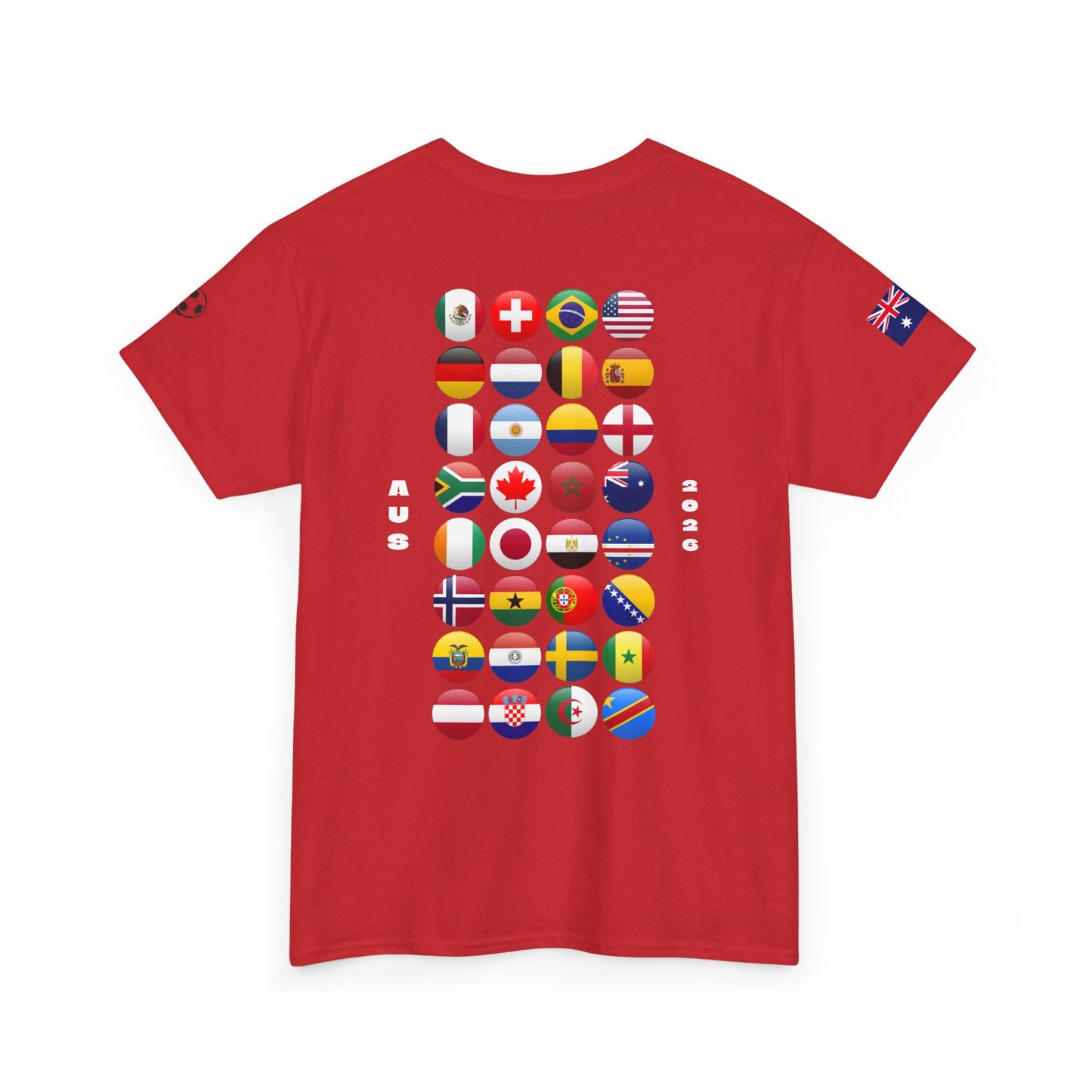 Australia Football T-Shirt - Unisex Australia Soccer Fan Tee with Flag (2026)