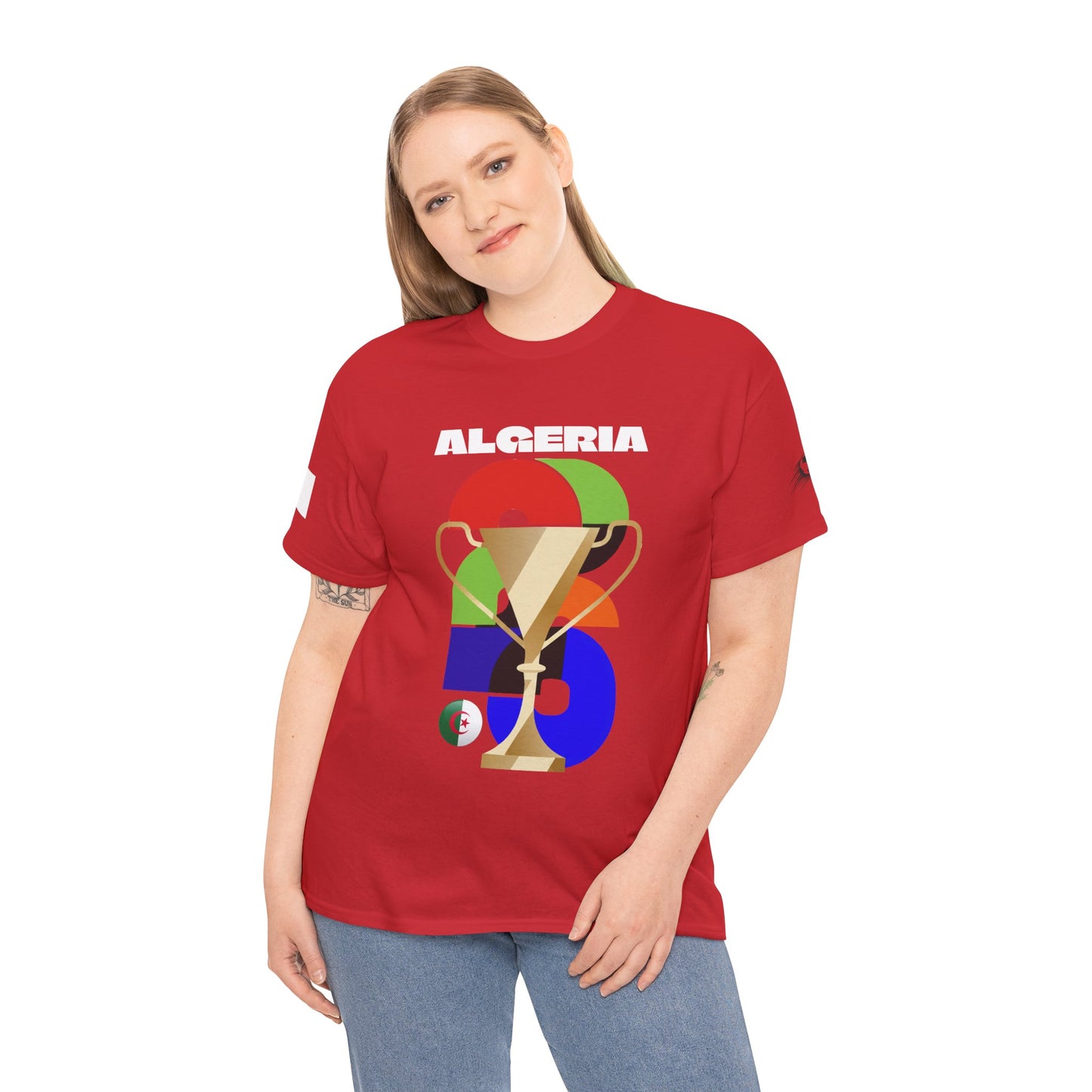 Algeria Football T-Shirt - Unisex Algeria Soccer Fan Tee with Flag (2026)