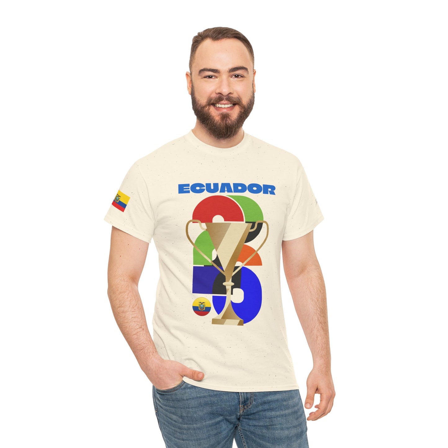 Ecuador Football T-Shirt - Unisex Ecuador Soccer Fan Tee with Flag (2026)