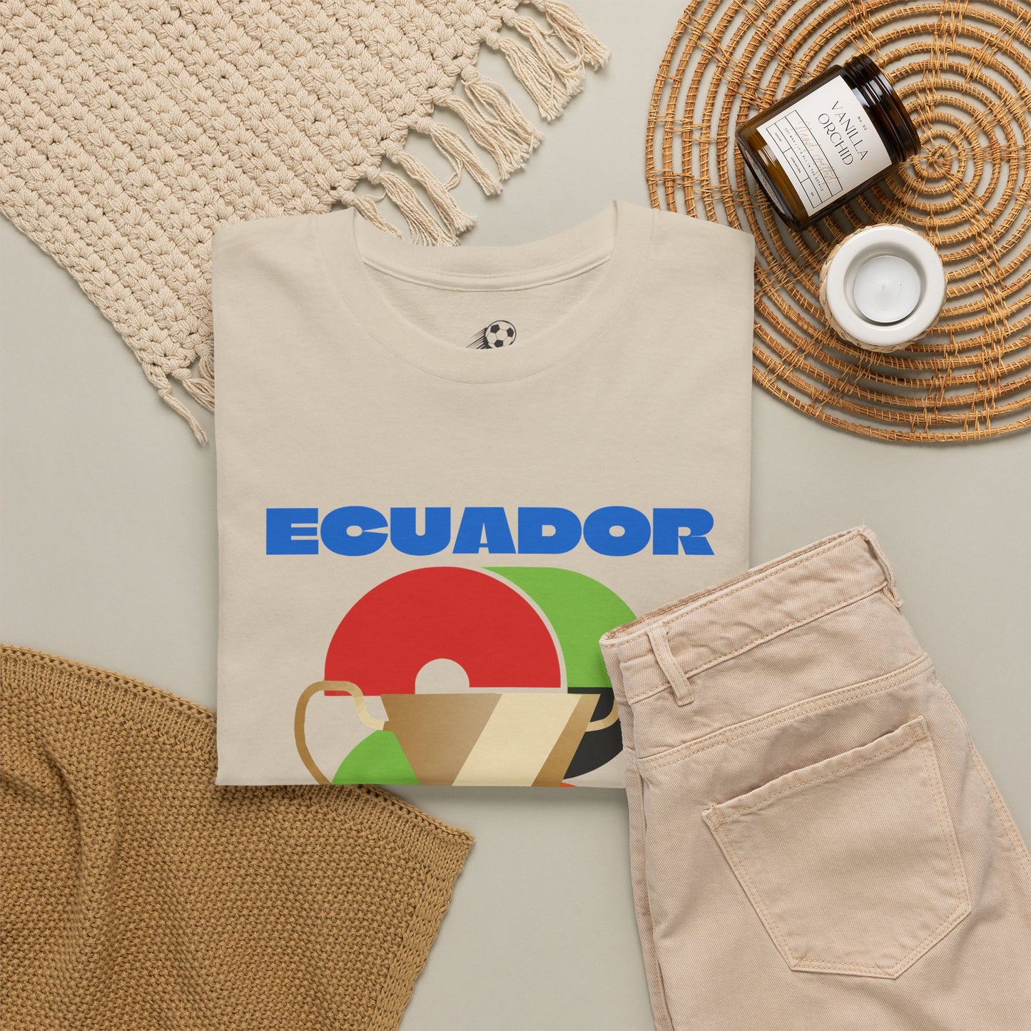 Ecuador Football T-Shirt - Unisex Ecuador Soccer Fan Tee with Flag (2026)
