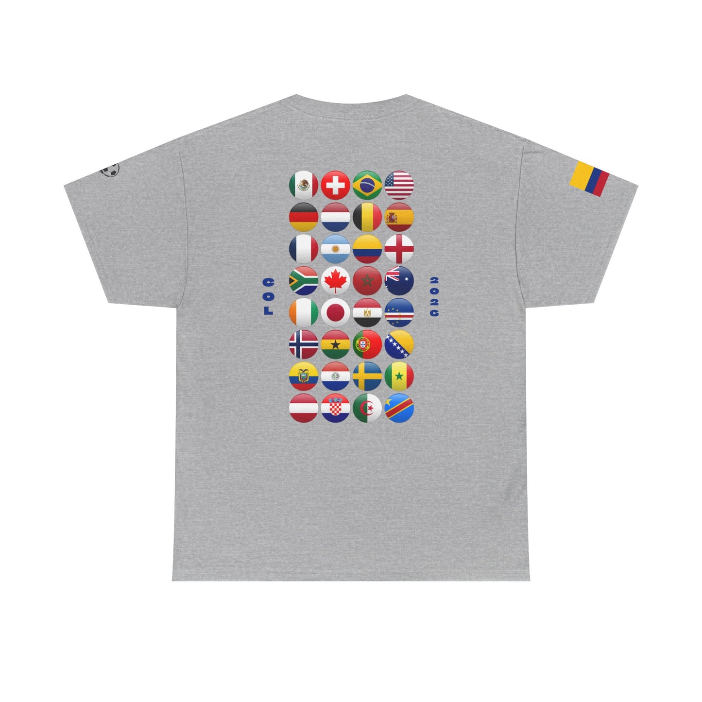 Colombia Football T-Shirt - Unisex Colombia Soccer Fan Tee with Flag (2026)