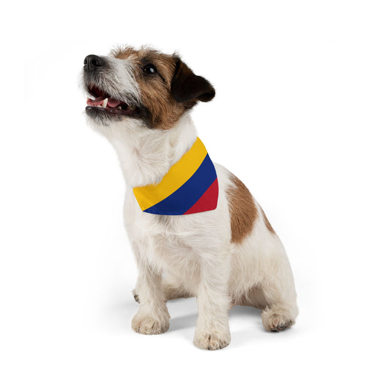 Colombia Soccer Dog Bandana — Colombian Flag Snap-On Pet Bandana, Fan Gear