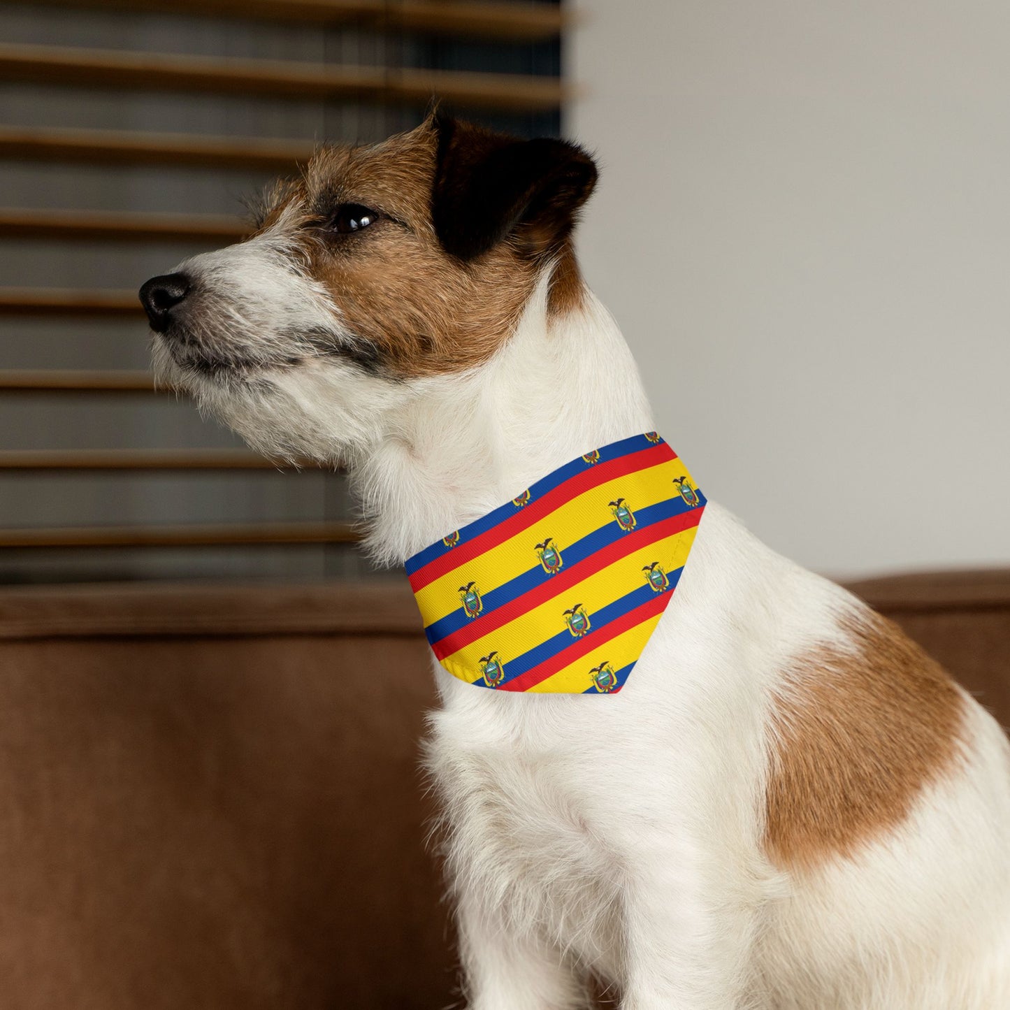 Ecuador Soccer Dog Bandana — Ecuadorian Flag Snap-On Pet Bandana, Fan Gear