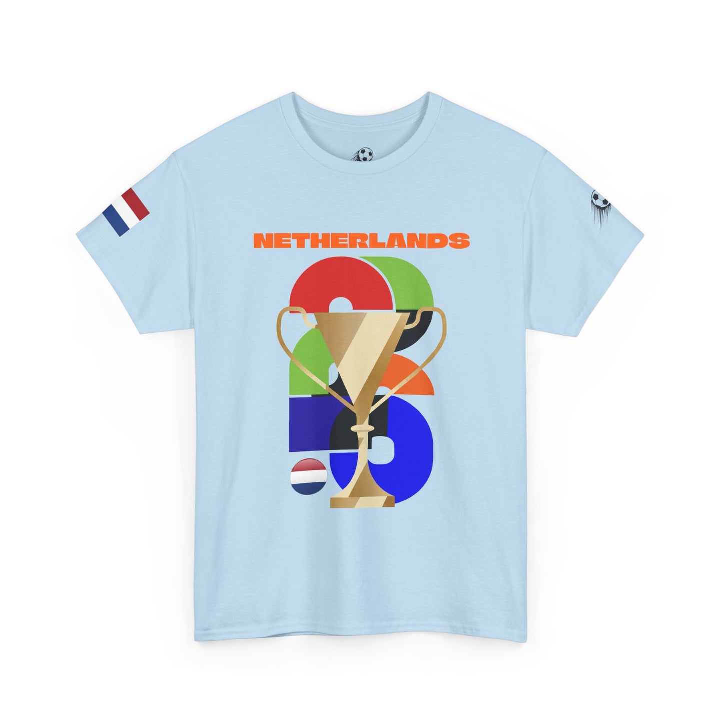 Netherlands Football T-Shirt - Unisex Netherlands Soccer Fan Tee with Flag (2026)