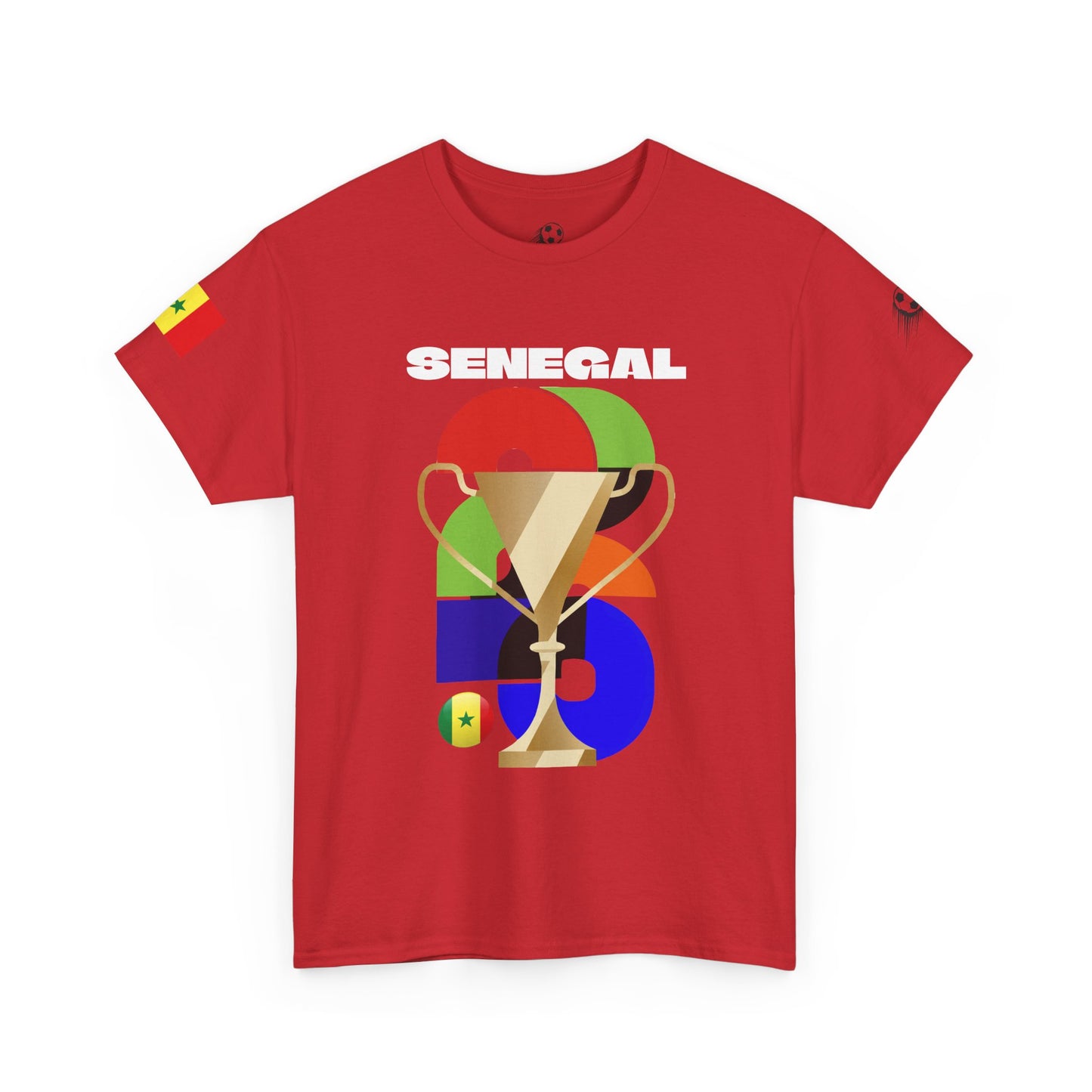 Senegal Football T-Shirt - Unisex Senegal Soccer Fan Tee with Flag (2026)