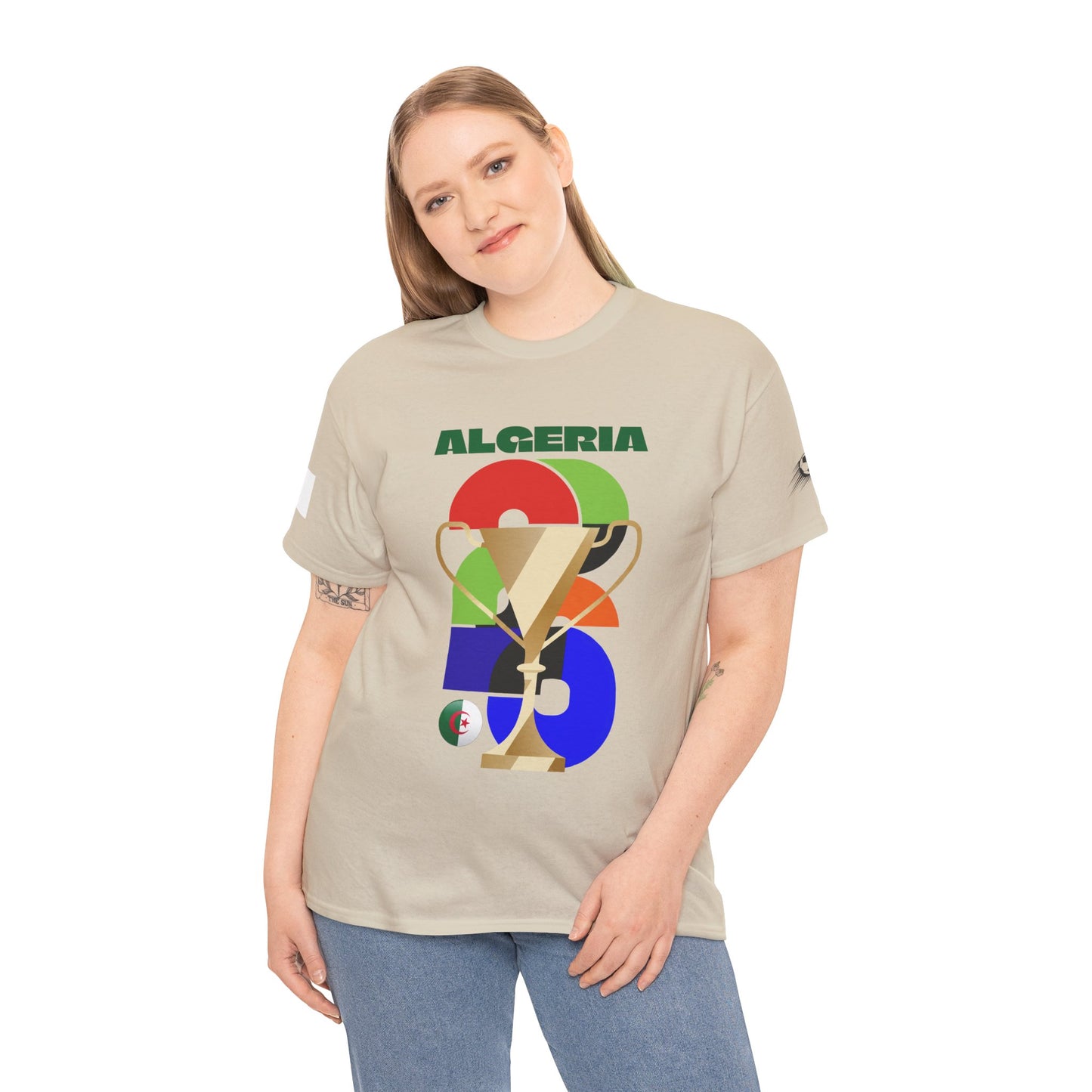 Algeria Football T-Shirt - Unisex Algeria Soccer Fan Tee with Flag (2026)