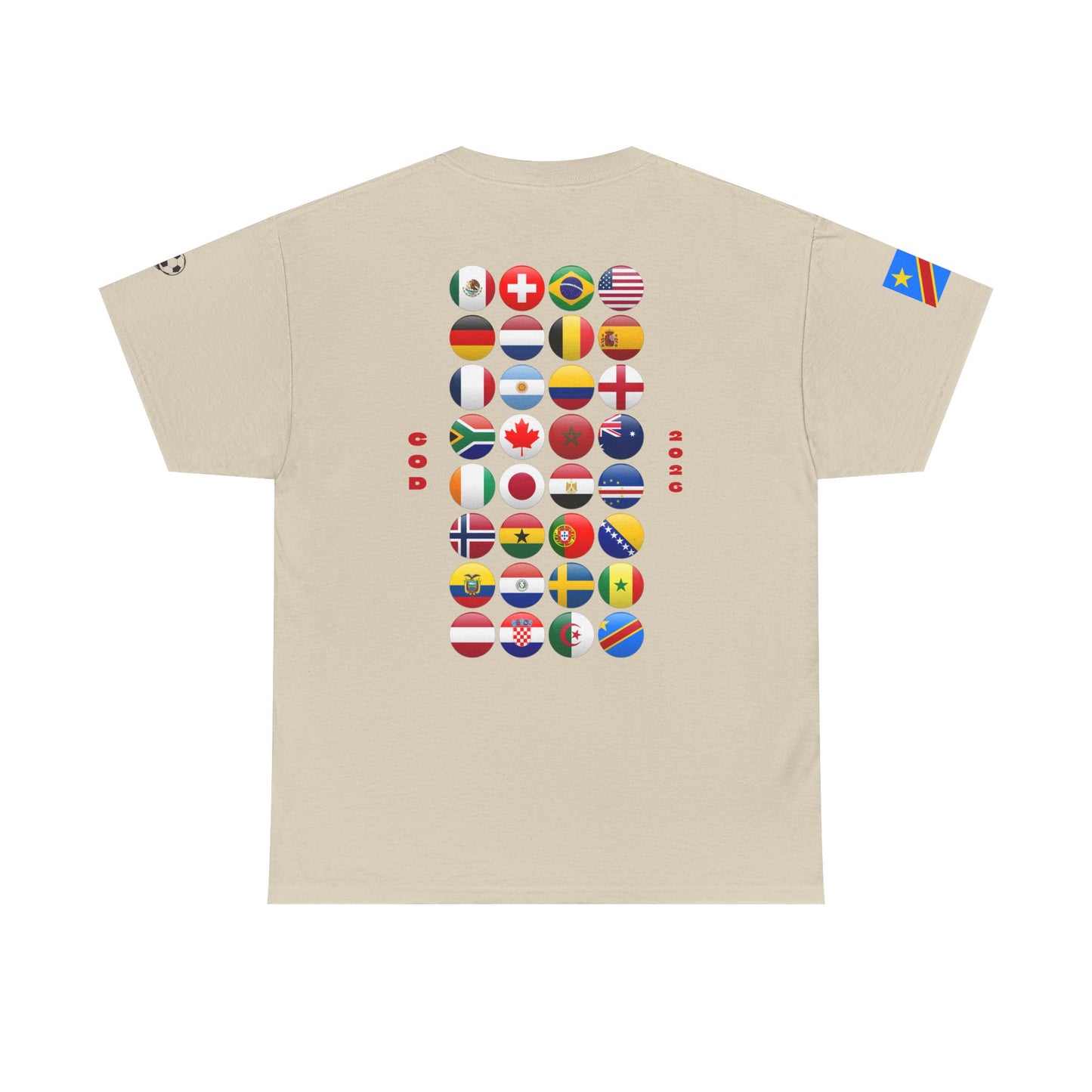 DR Congo Football T-Shirt - Unisex DR Congo Soccer Fan Tee with Flag (2026)