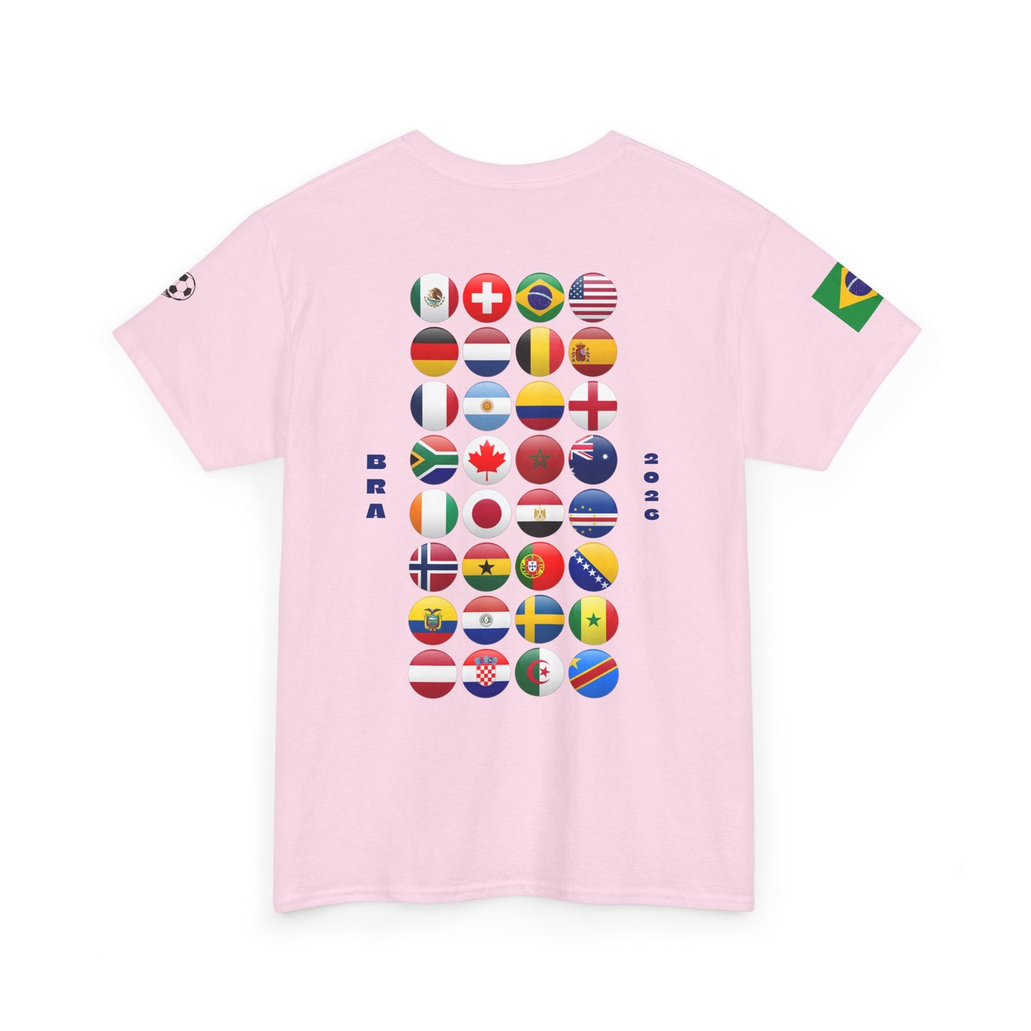 Brazil Football T-Shirt - Unisex Brazil Soccer Fan Tee with Flag (2026)