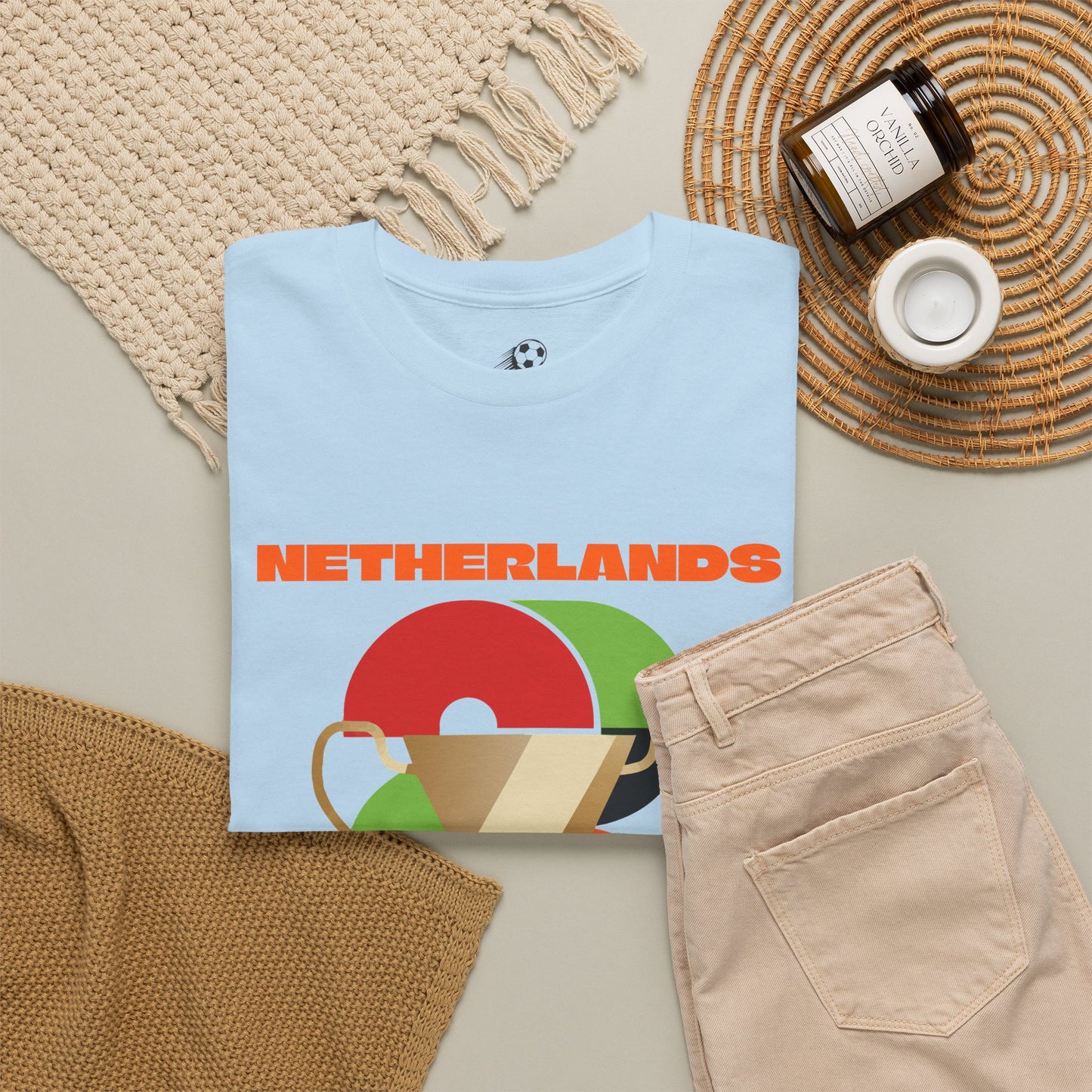 Netherlands Football T-Shirt - Unisex Netherlands Soccer Fan Tee with Flag (2026)