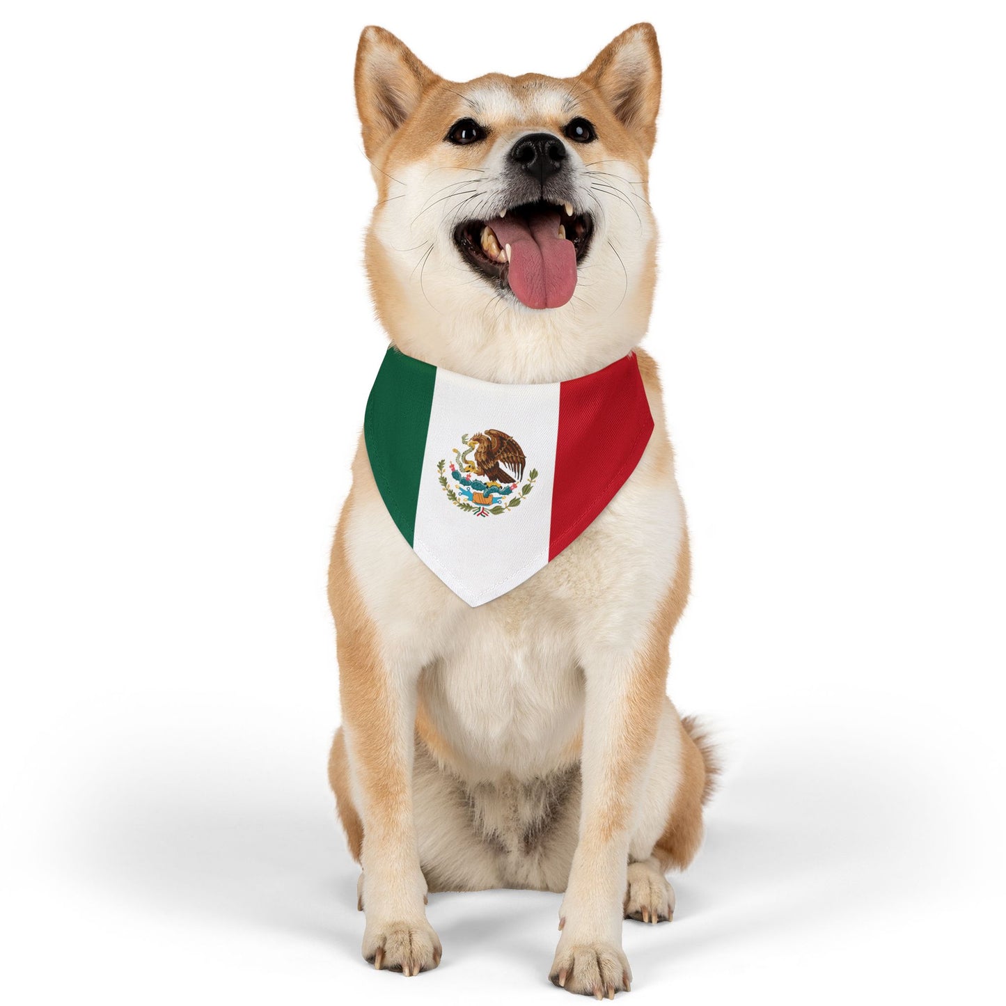 Mexico Soccer Dog Bandana — Mexican Flag Snap-On Pet Bandana, Fan Gear