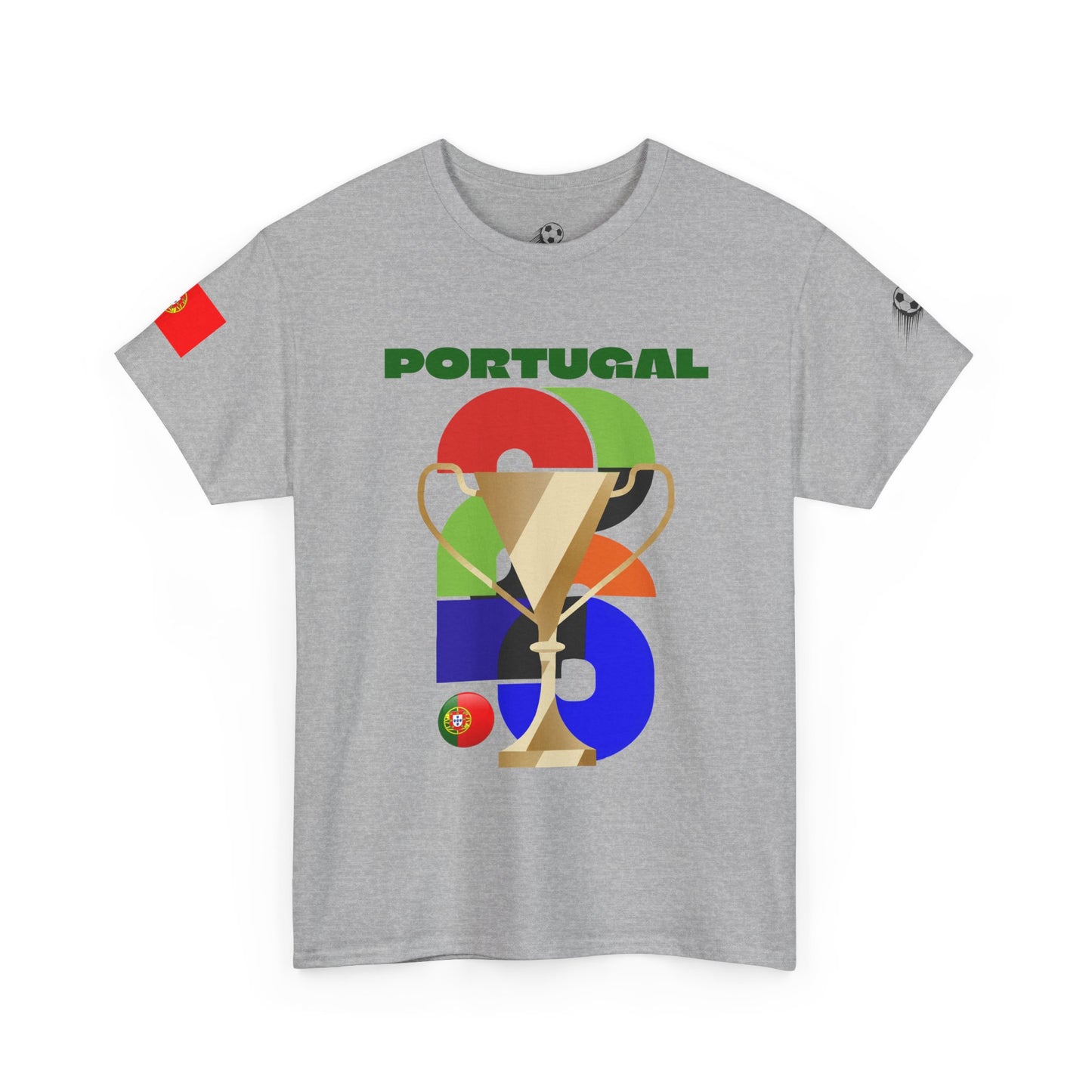 Portugal Football T-Shirt - Unisex Portugal Soccer Fan Tee with Flag (2026)