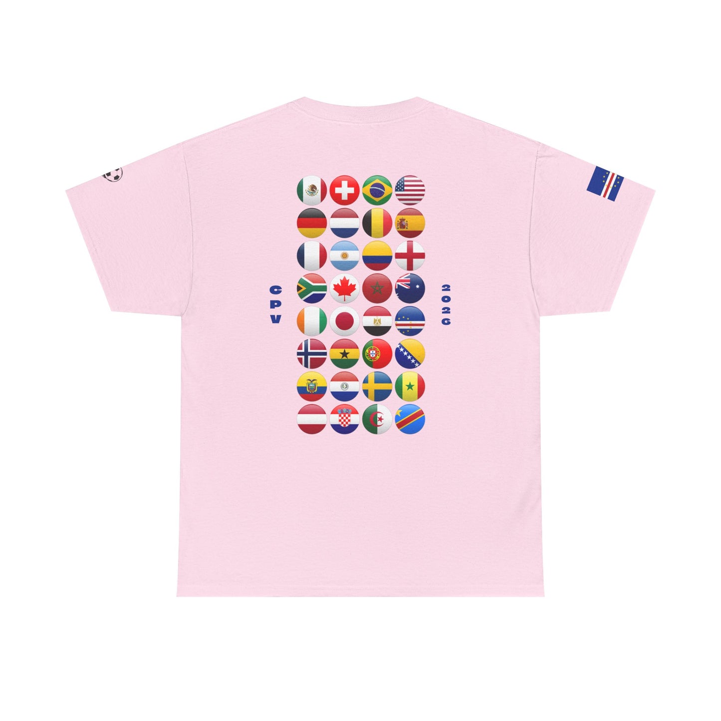 Cape Verde Football T-Shirt - Unisex Cape Verde Soccer Fan Tee with Flag (2026)
