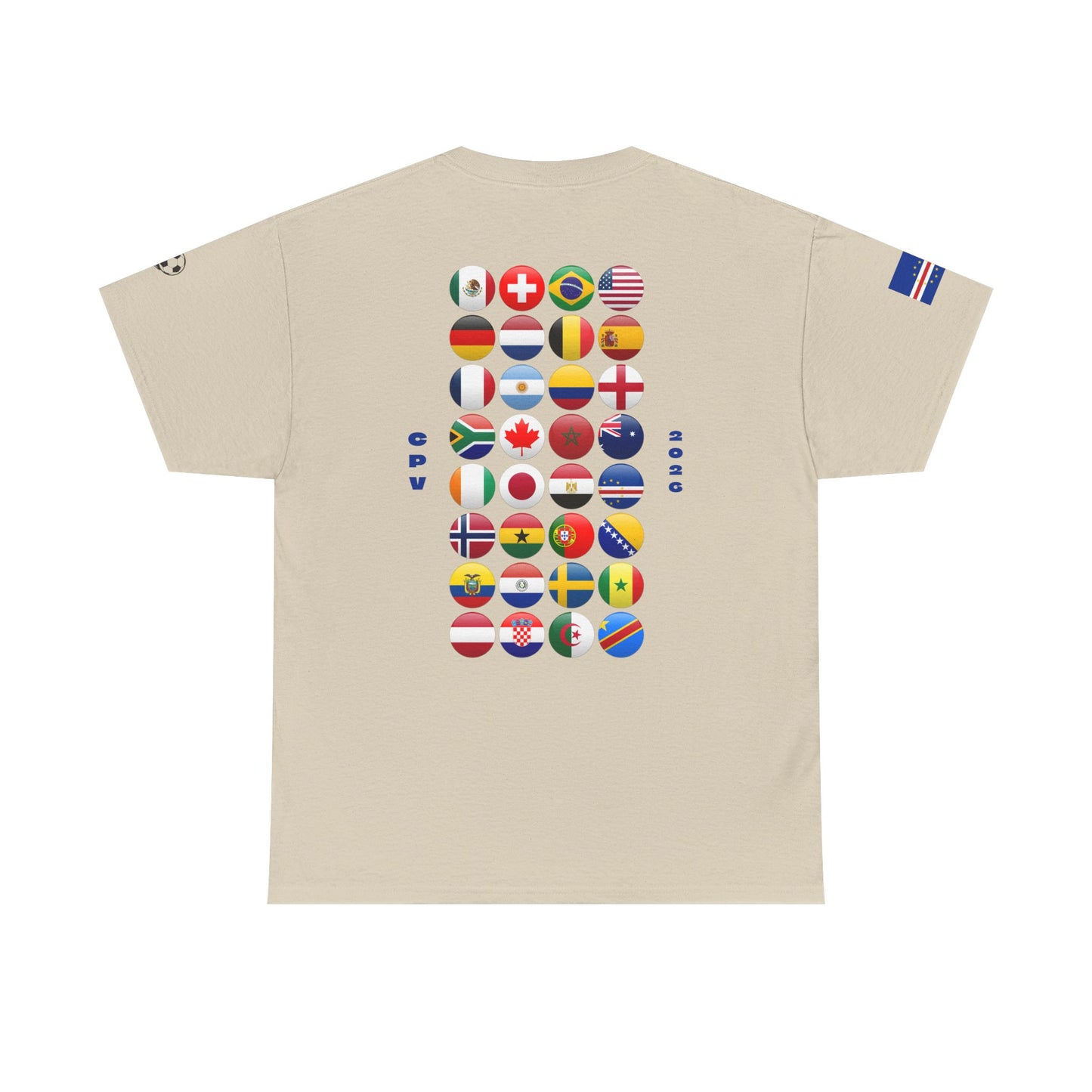 Cape Verde Football T-Shirt - Unisex Cape Verde Soccer Fan Tee with Flag (2026)