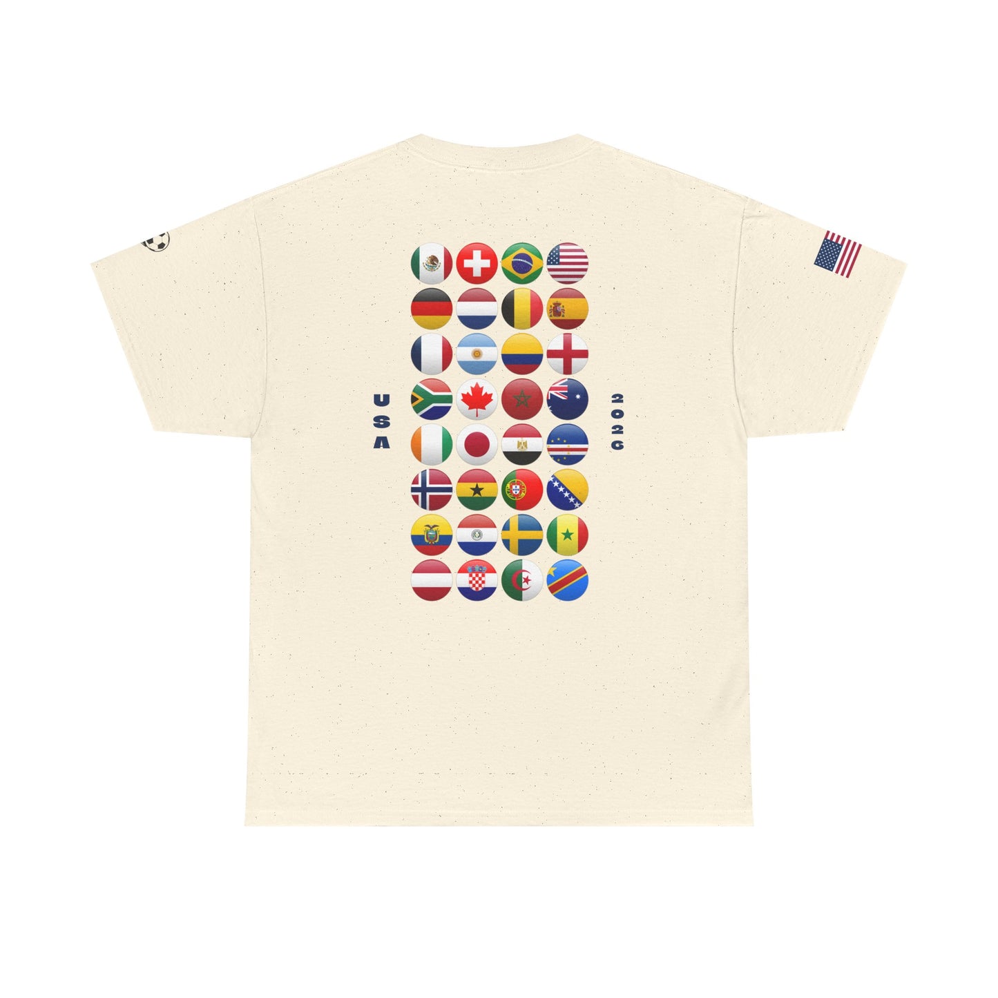 United States Football T-Shirt - Unisex United States Soccer Fan Tee with Flag (2026)
