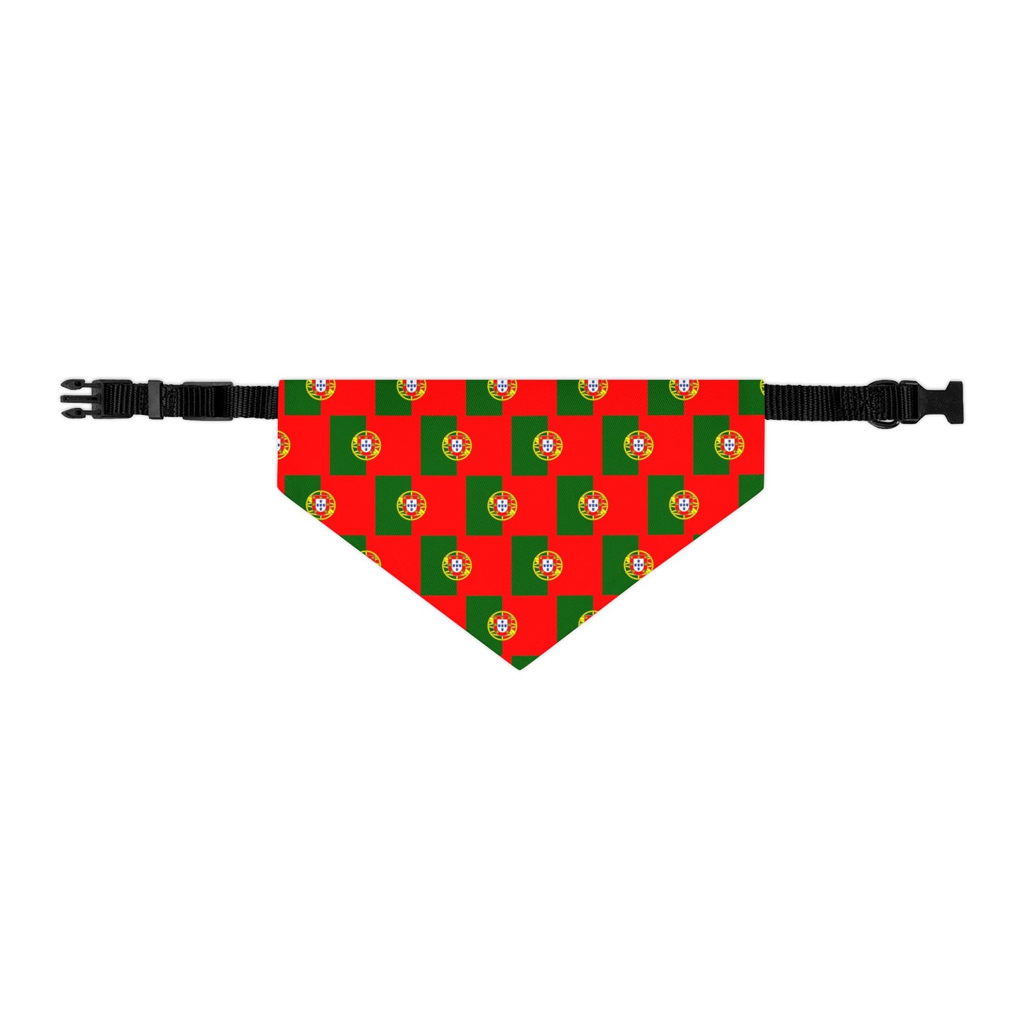 Portugal Soccer Dog Bandana — Portuguese Flag Snap-On Pet Bandana, Fan Gear