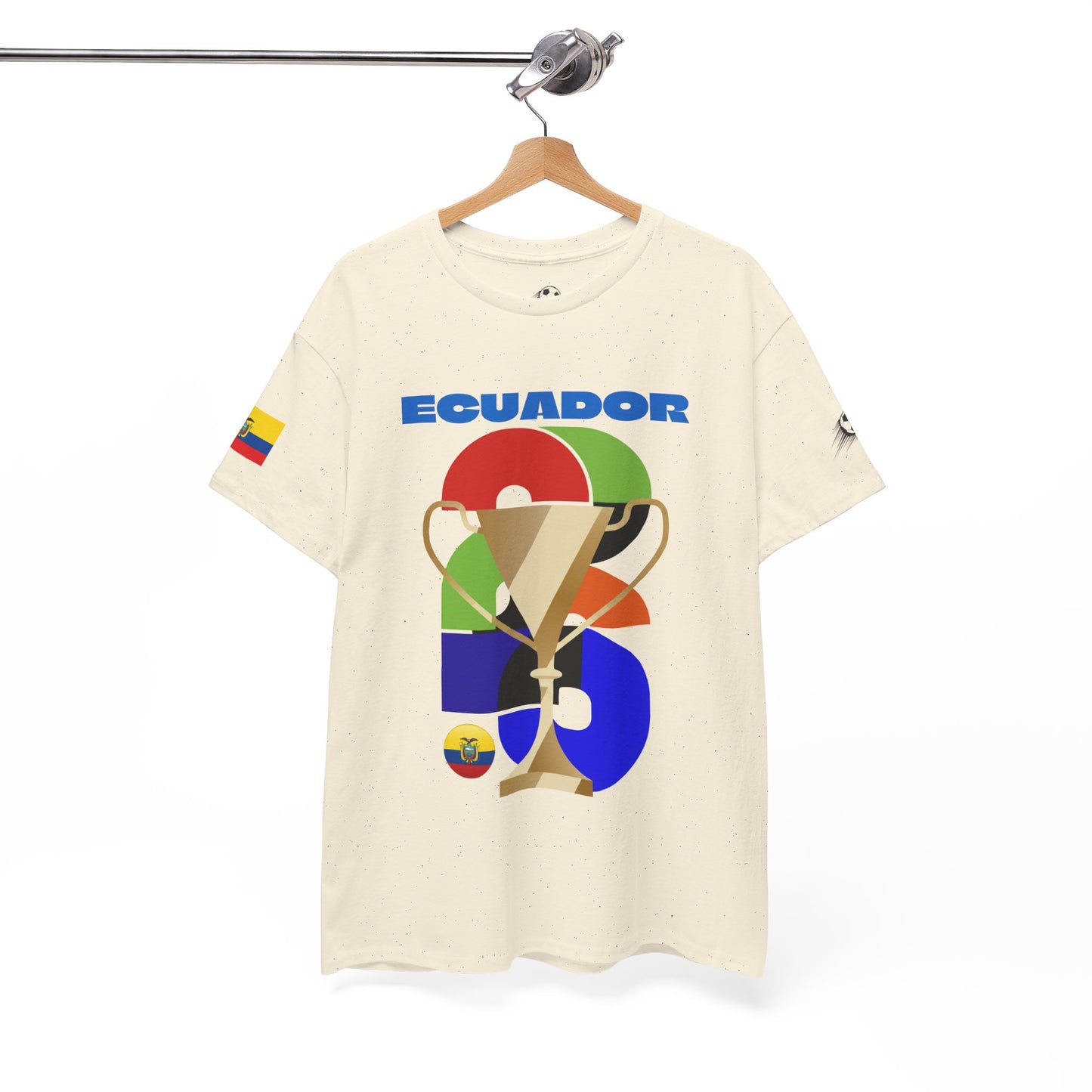 Ecuador Football T-Shirt - Unisex Ecuador Soccer Fan Tee with Flag (2026)