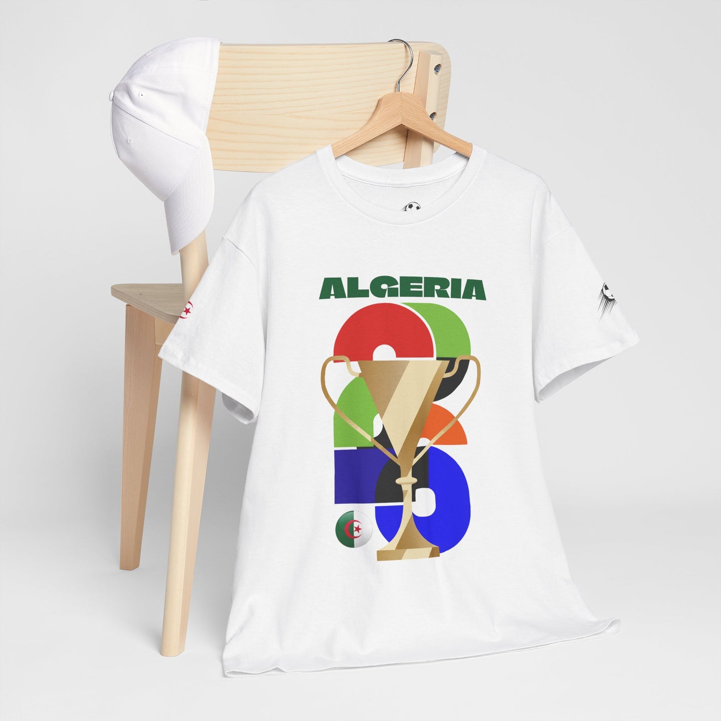 Algeria Football T-Shirt - Unisex Algeria Soccer Fan Tee with Flag (2026)