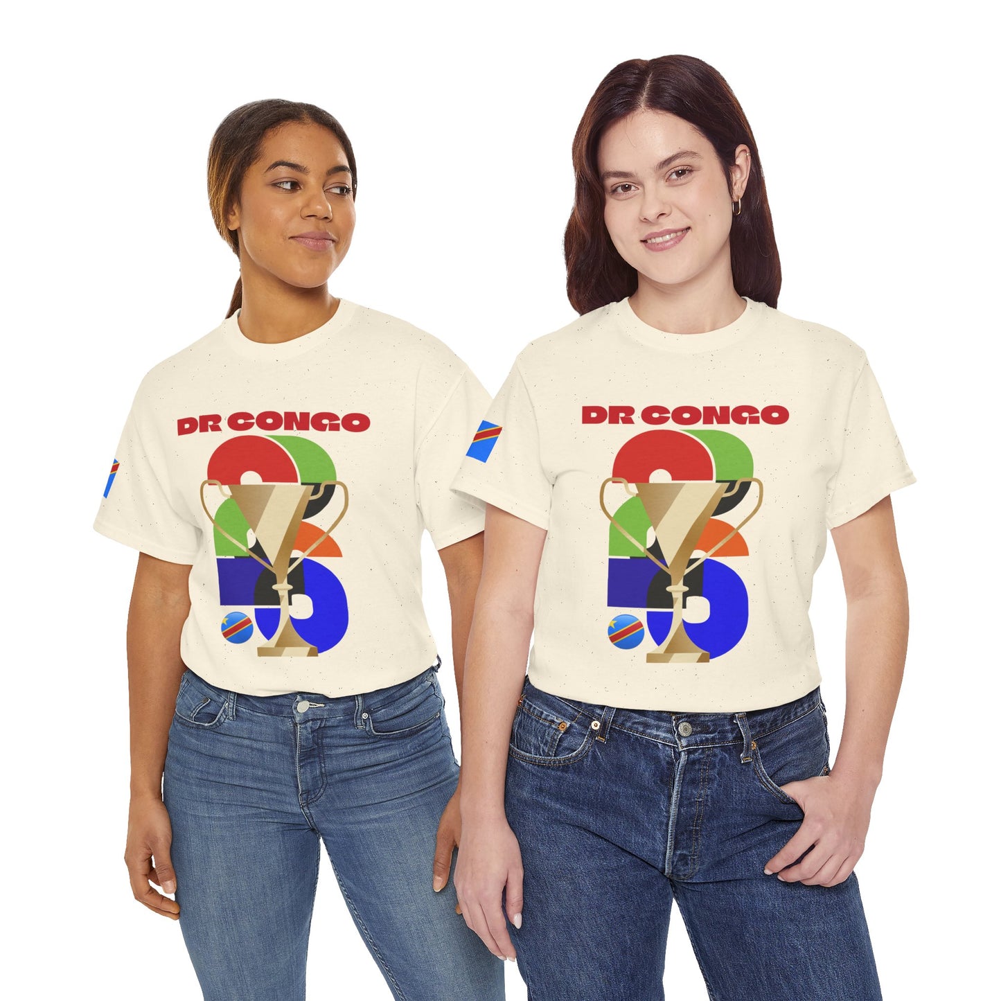 DR Congo Football T-Shirt - Unisex DR Congo Soccer Fan Tee with Flag (2026)