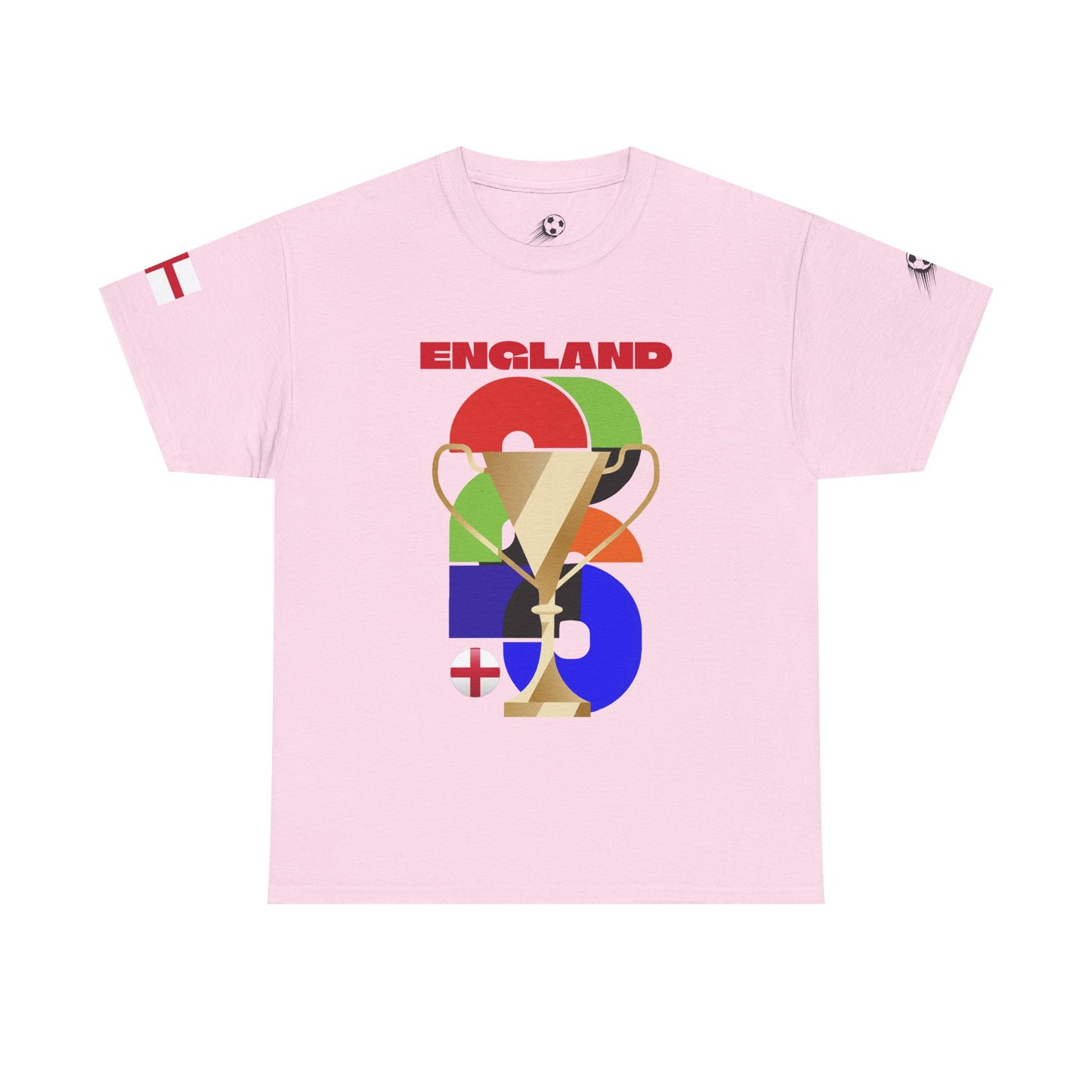 England Football T-Shirt - Unisex England Soccer Fan Tee with Flag (2026)