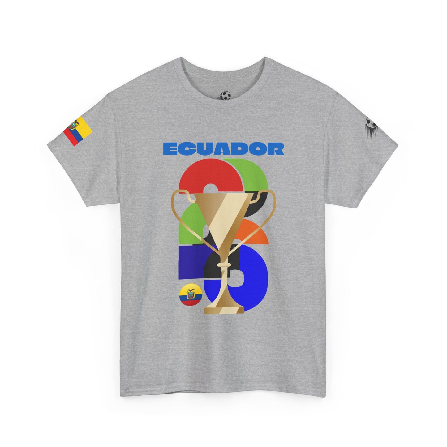 Ecuador Football T-Shirt - Unisex Ecuador Soccer Fan Tee with Flag (2026)