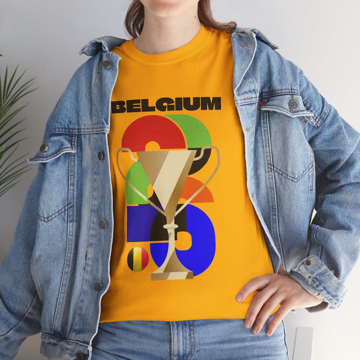 Belgium Football T-Shirt - Unisex Belgium Soccer Fan Tee with Flag (2026)