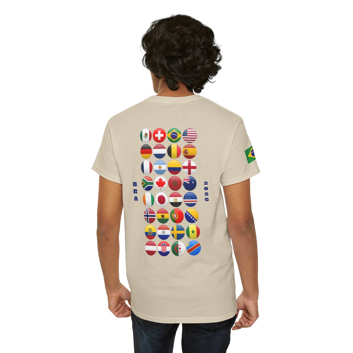 Brazil Football T-Shirt - Unisex Brazil Soccer Fan Tee with Flag (2026)
