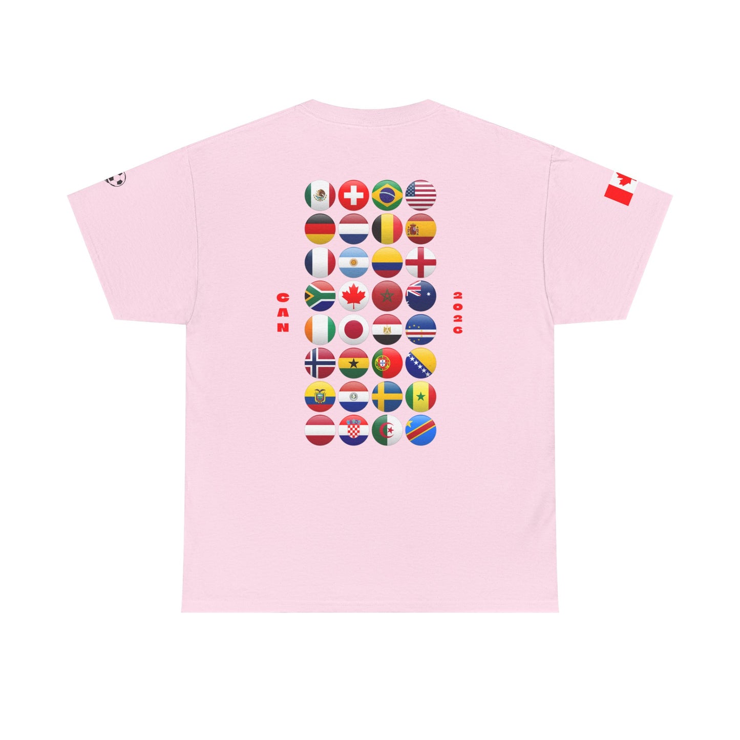 Canada Football T-Shirt - Unisex Canada Soccer Fan Tee with Flag (2026)