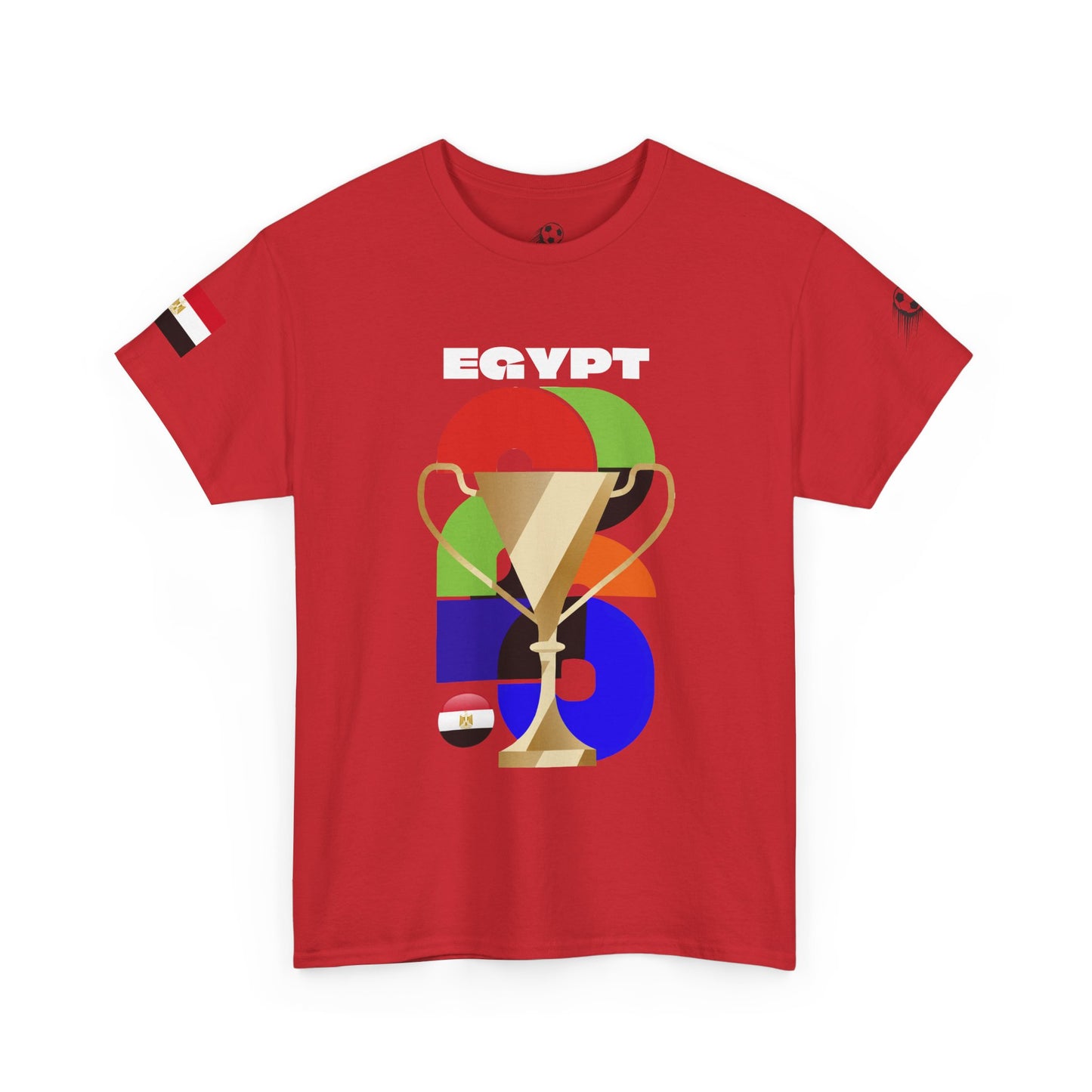 Egypt Football T-Shirt - Unisex Egypt Soccer Fan Tee with Flag (2026)