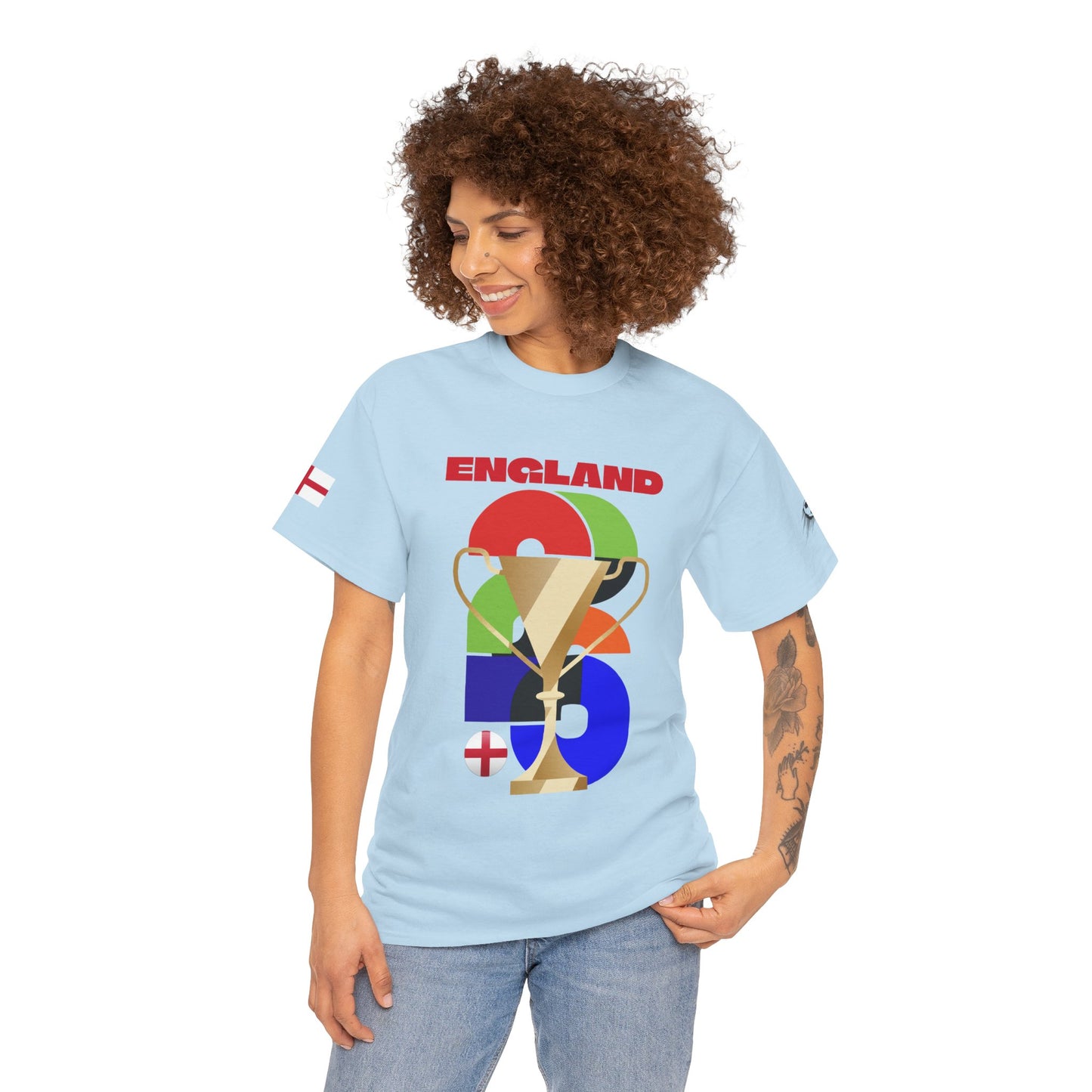 England Football T-Shirt - Unisex England Soccer Fan Tee with Flag (2026)