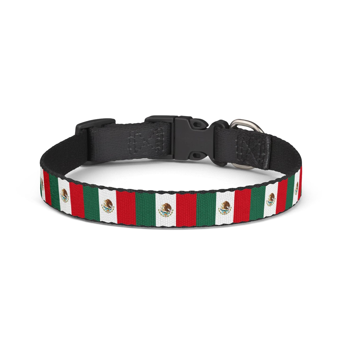 Mexico Soccer Dog Collar — Mexican Flag Grid Clip-On Pet Collar, Fan Gear