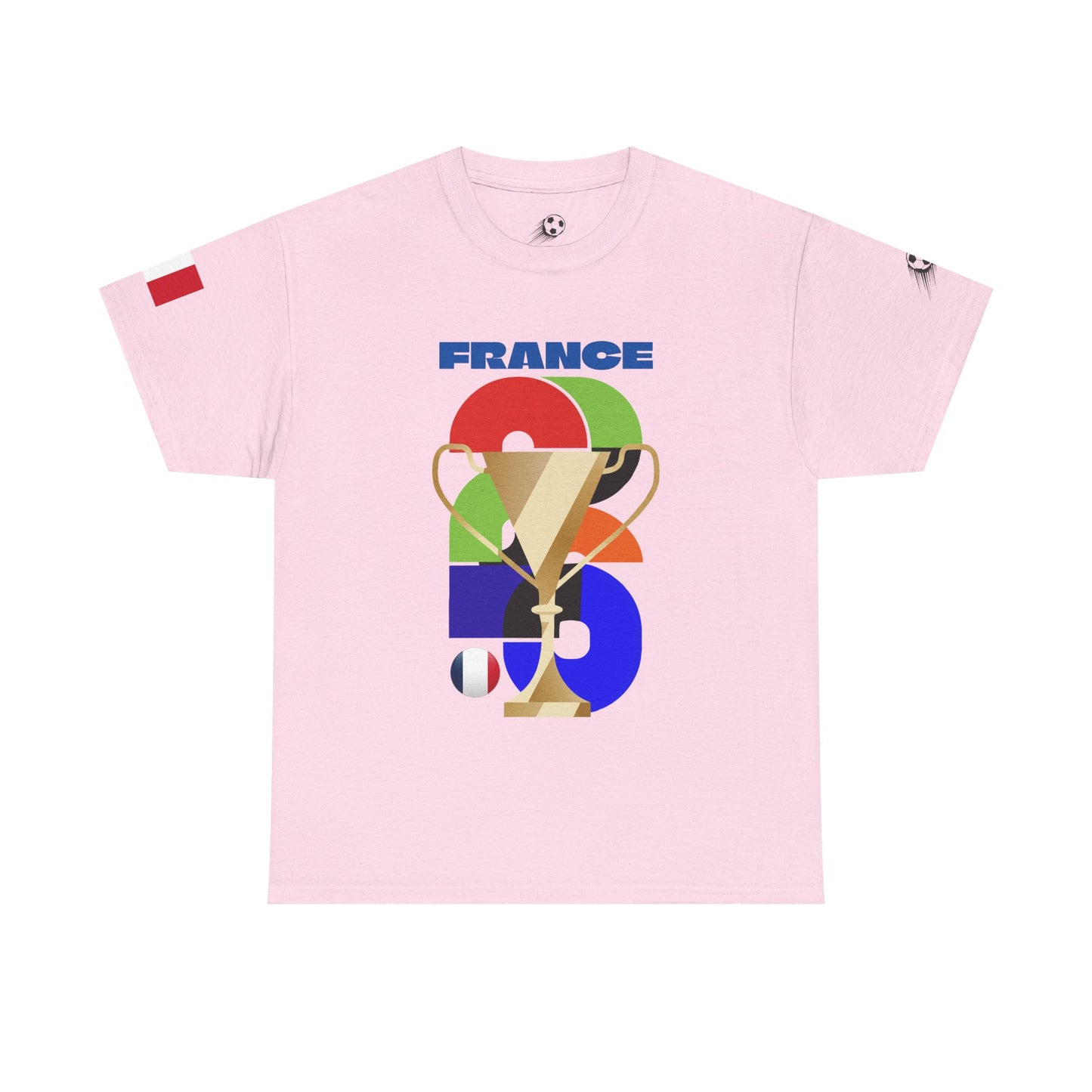 France Football T-Shirt - Unisex France Soccer Fan Tee with Flag (2026)