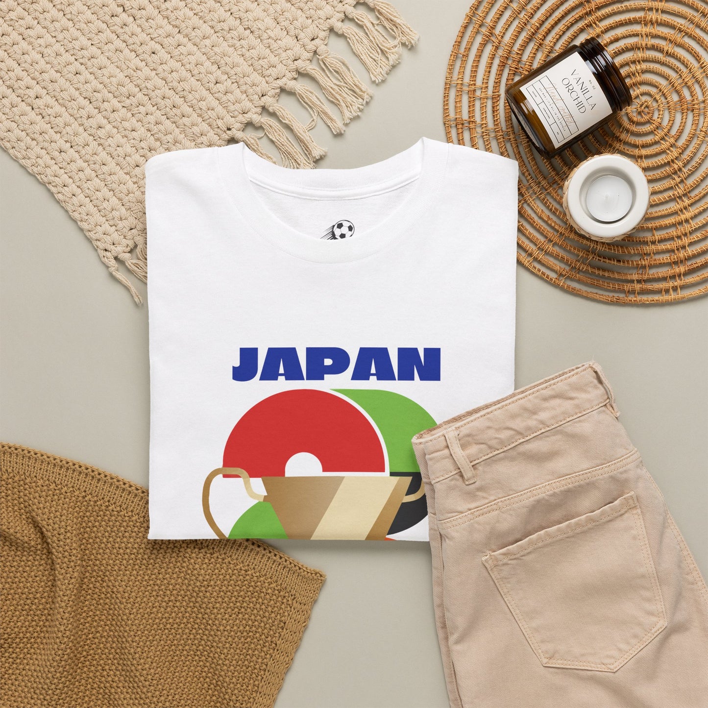Japan Football T-Shirt - Unisex Japan Soccer Fan Tee with Flag (2026)