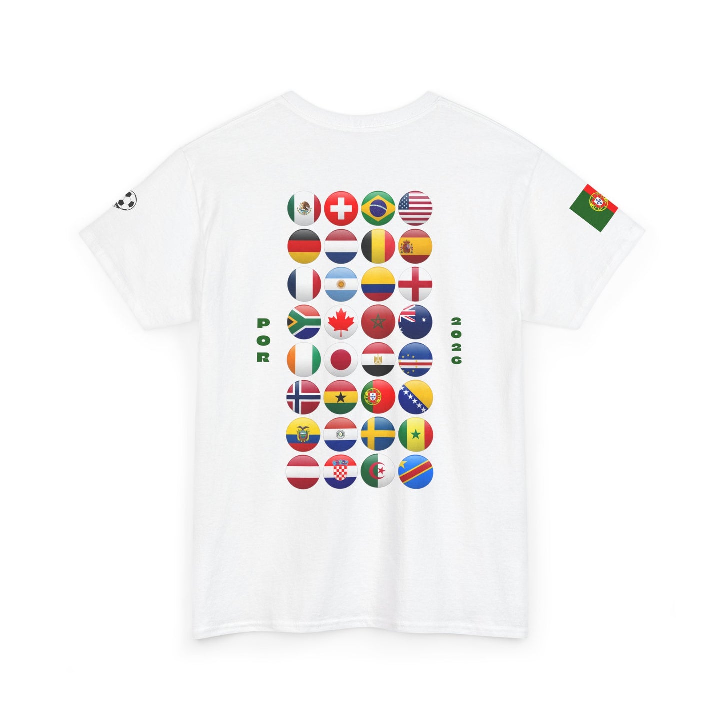 Portugal Football T-Shirt - Unisex Portugal Soccer Fan Tee with Flag (2026)