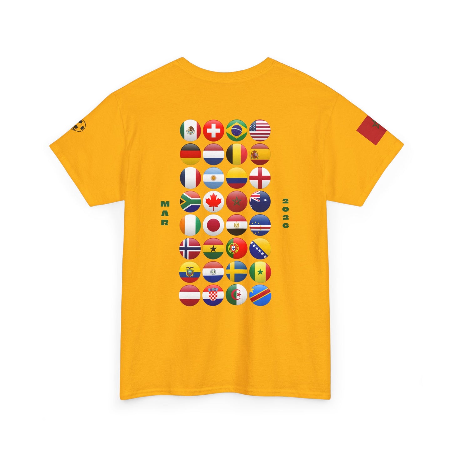Morocco Football T-Shirt - Unisex Morocco Soccer Fan Tee with Flag (2026)