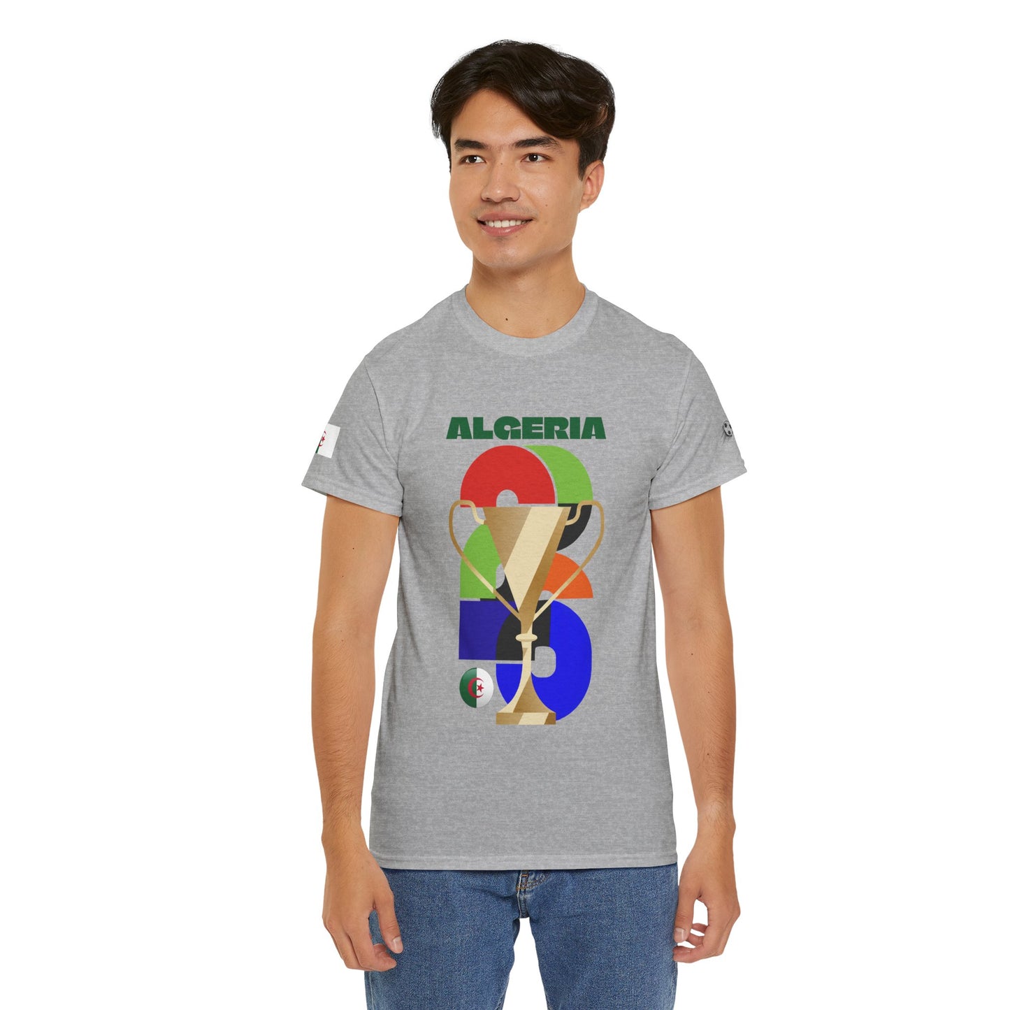 Algeria Football T-Shirt - Unisex Algeria Soccer Fan Tee with Flag (2026)