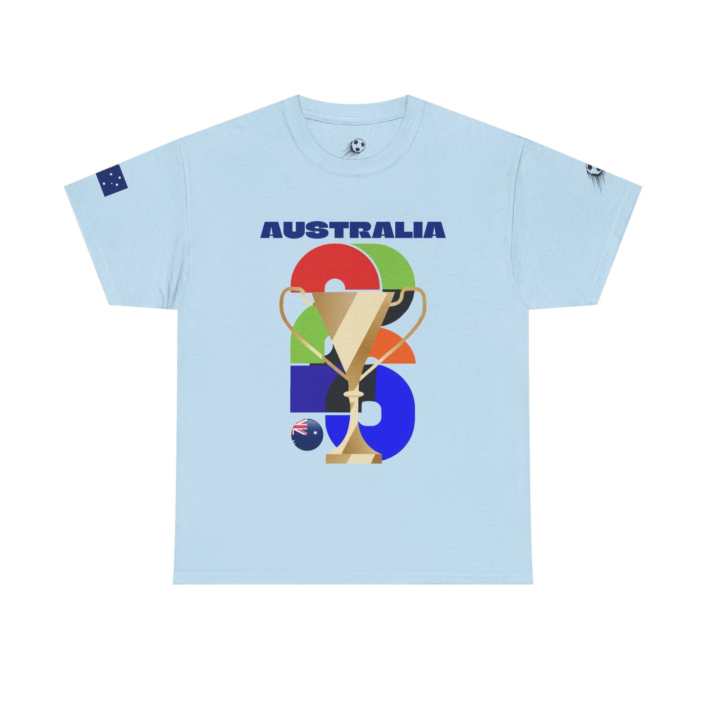 Australia Football T-Shirt - Unisex Australia Soccer Fan Tee with Flag (2026)