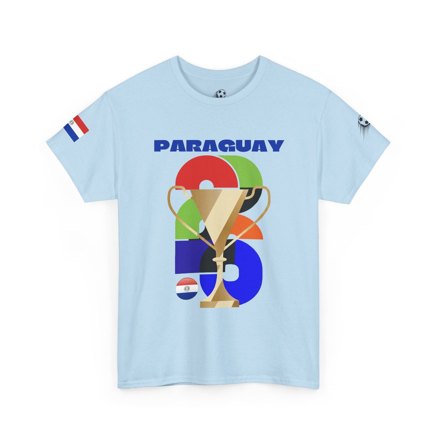 Paraguay Football T-Shirt - Unisex Paraguay Soccer Fan Tee with Flag (2026)
