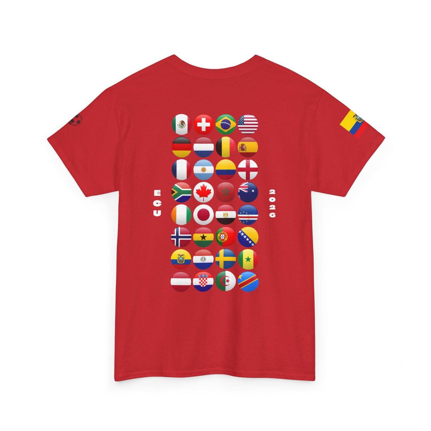 Ecuador Football T-Shirt - Unisex Ecuador Soccer Fan Tee with Flag (2026)