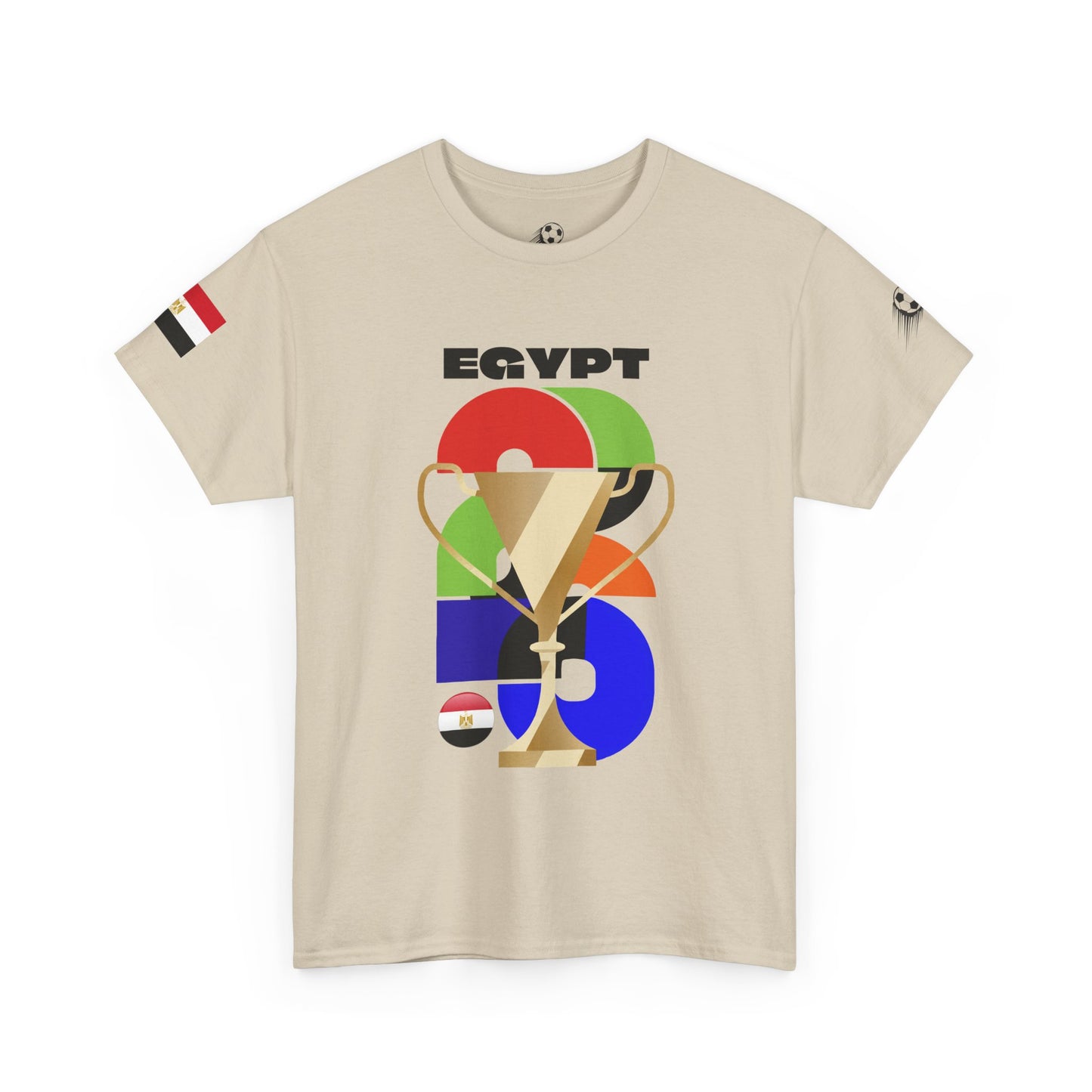 Egypt Football T-Shirt - Unisex Egypt Soccer Fan Tee with Flag (2026)