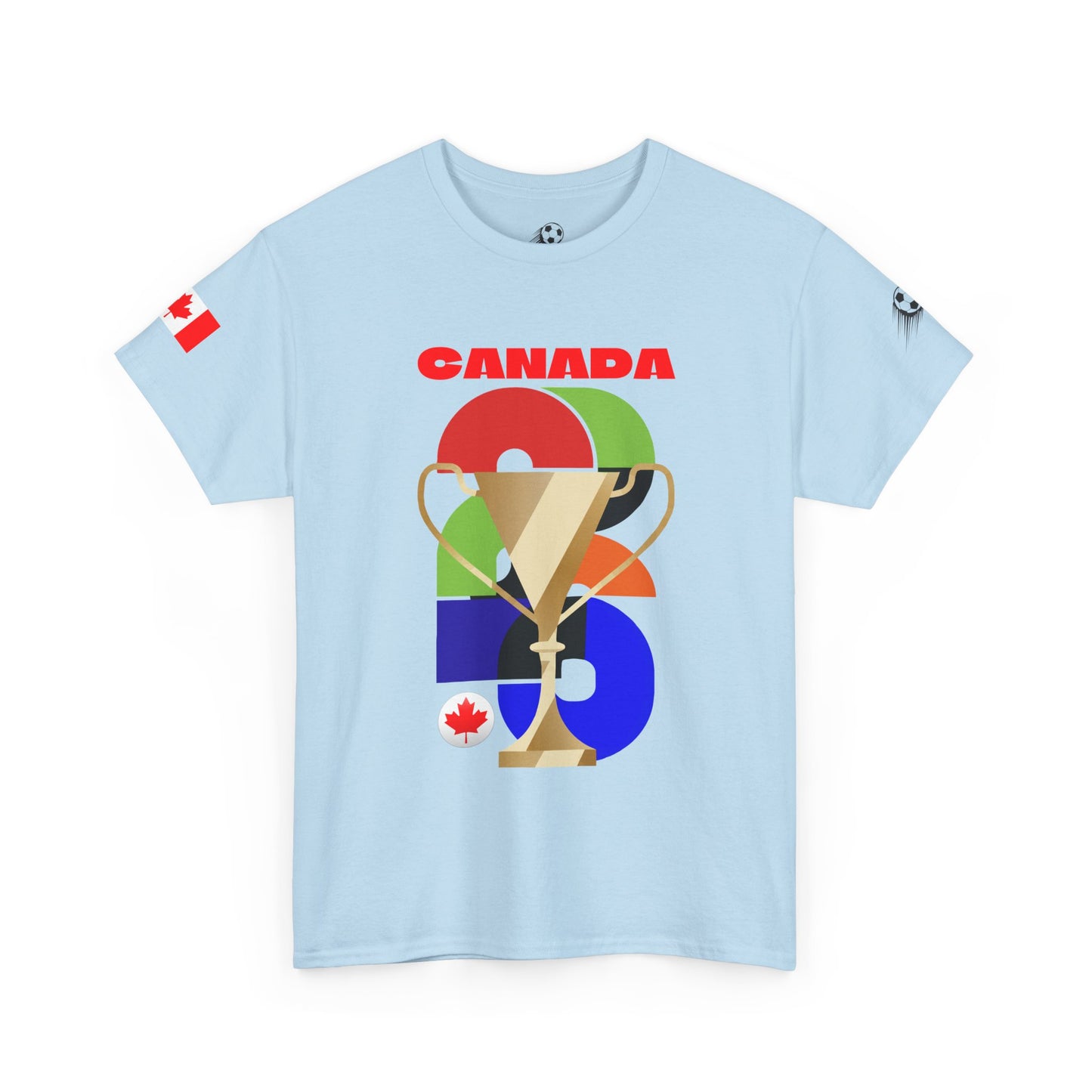 Canada Football T-Shirt - Unisex Canada Soccer Fan Tee with Flag (2026)