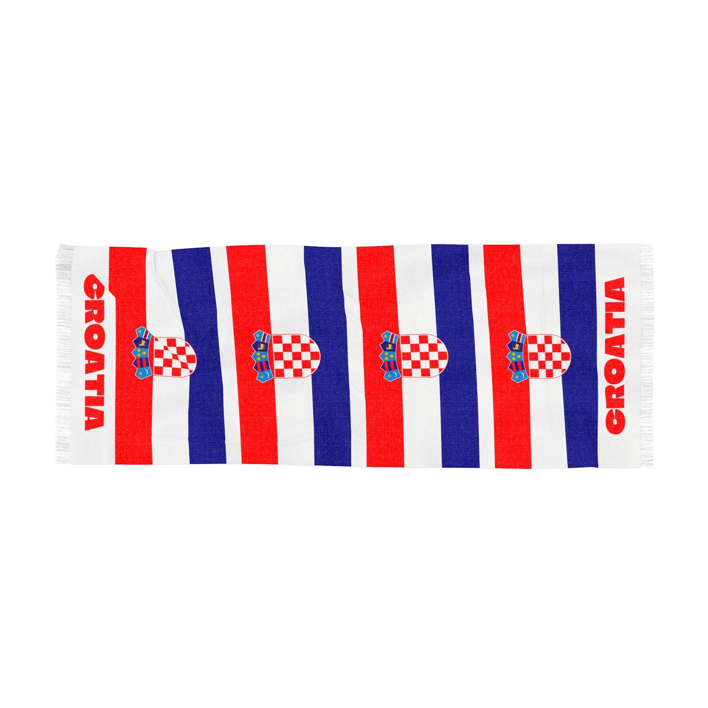 Croatia Soccer Scarf - Croatia Football Supporter Scarf with Flag (2026)