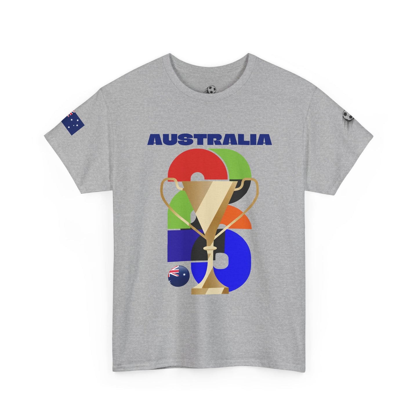 Australia Football T-Shirt - Unisex Australia Soccer Fan Tee with Flag (2026)