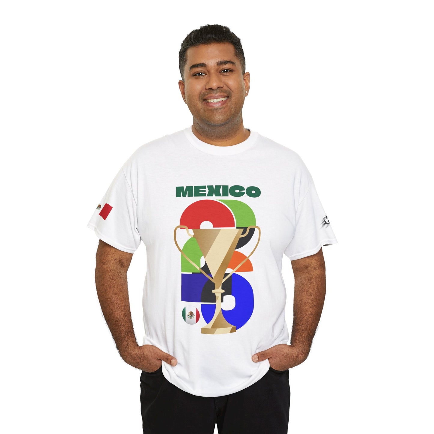 Mexico Football T-Shirt - Unisex Mexico Soccer Fan Tee with Flag (2026)