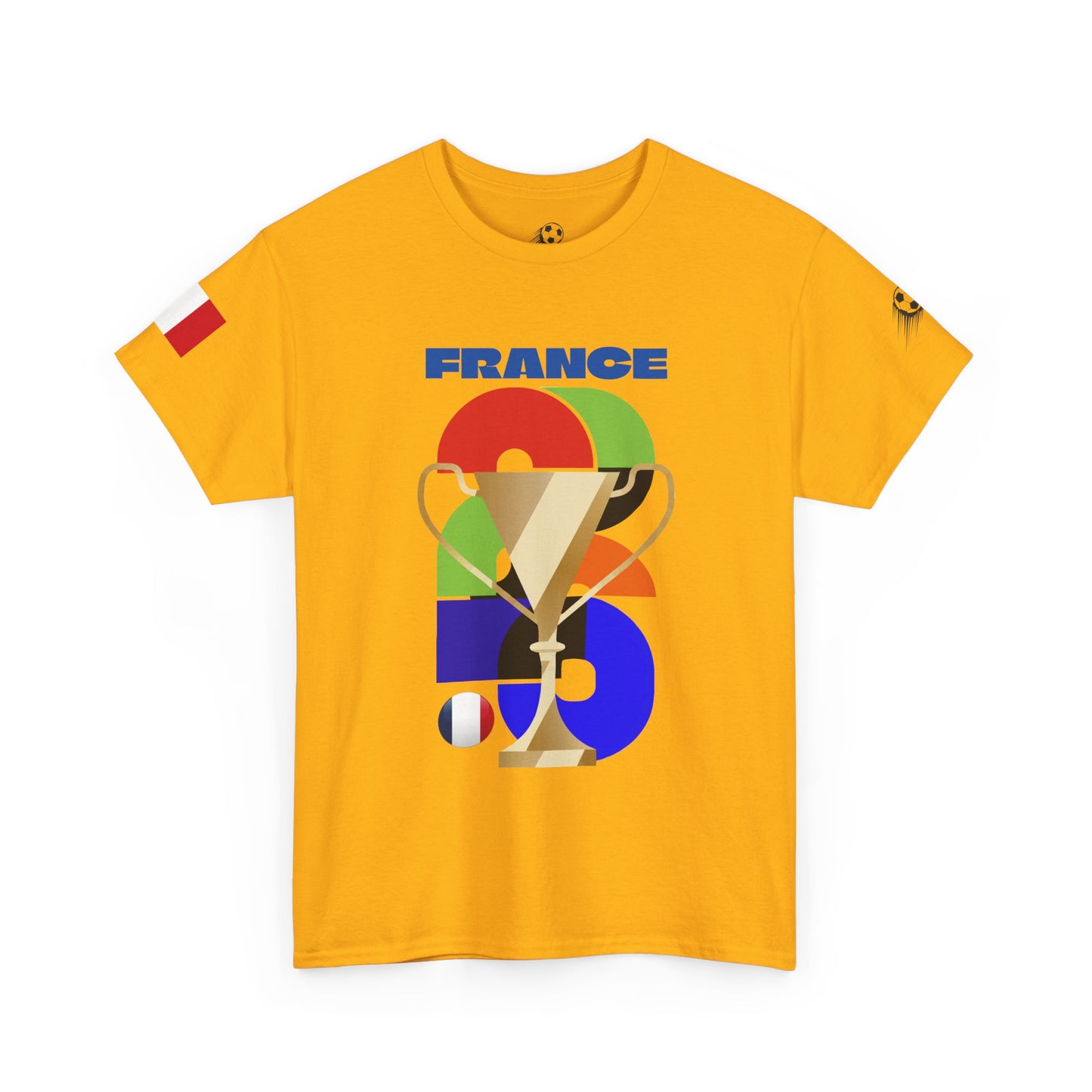 France Football T-Shirt - Unisex France Soccer Fan Tee with Flag (2026)