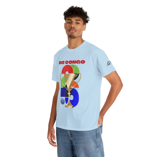 DR Congo Football T-Shirt - Unisex DR Congo Soccer Fan Tee with Flag (2026)