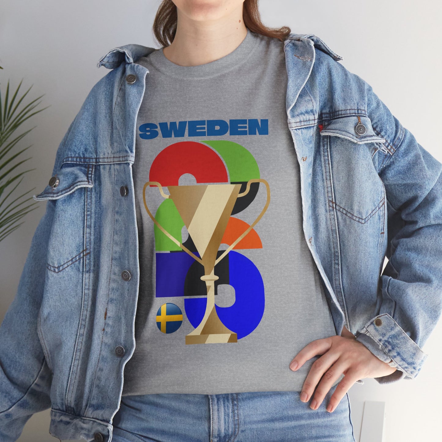 Sweden Football T-Shirt - Unisex Sweden Soccer Fan Tee with Flag (2026)