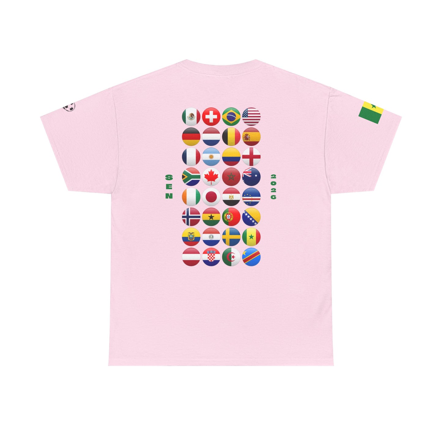 Senegal Football T-Shirt - Unisex Senegal Soccer Fan Tee with Flag (2026)
