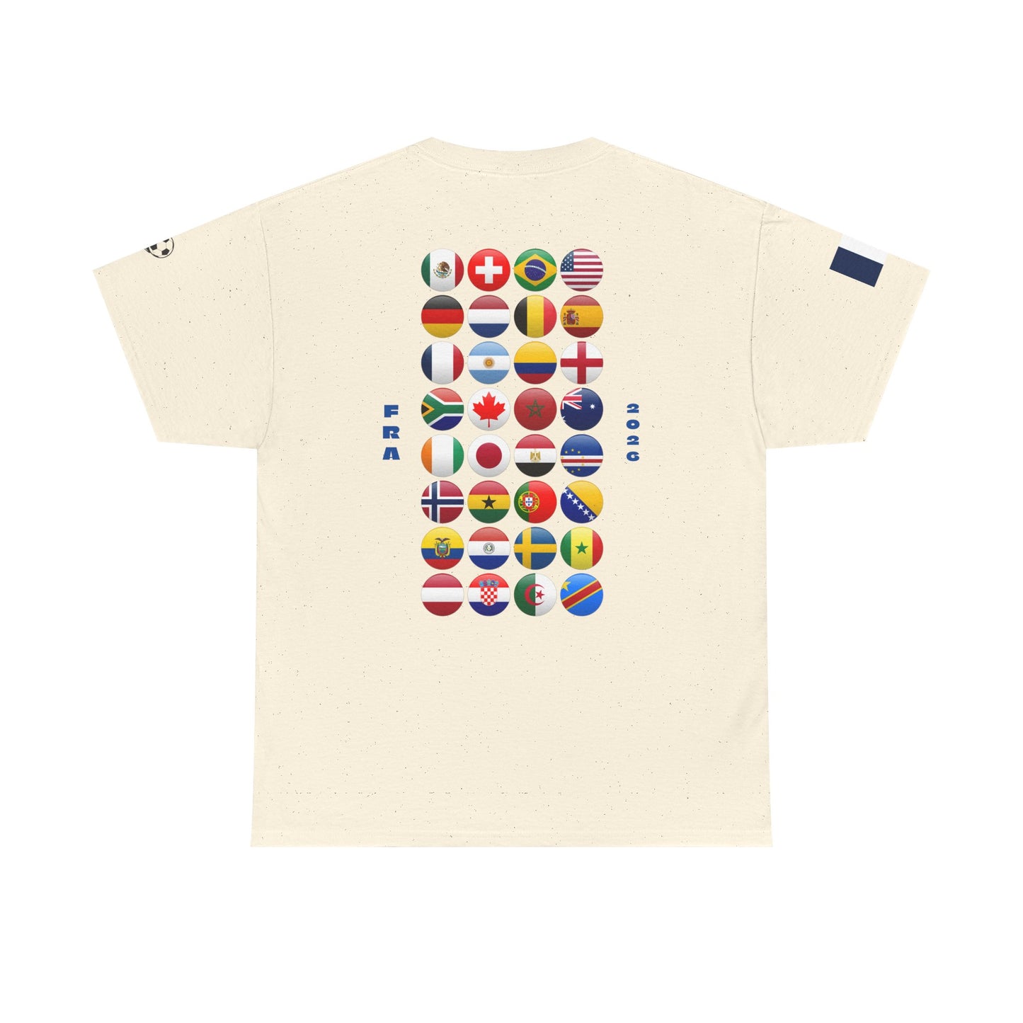 France Football T-Shirt - Unisex France Soccer Fan Tee with Flag (2026)