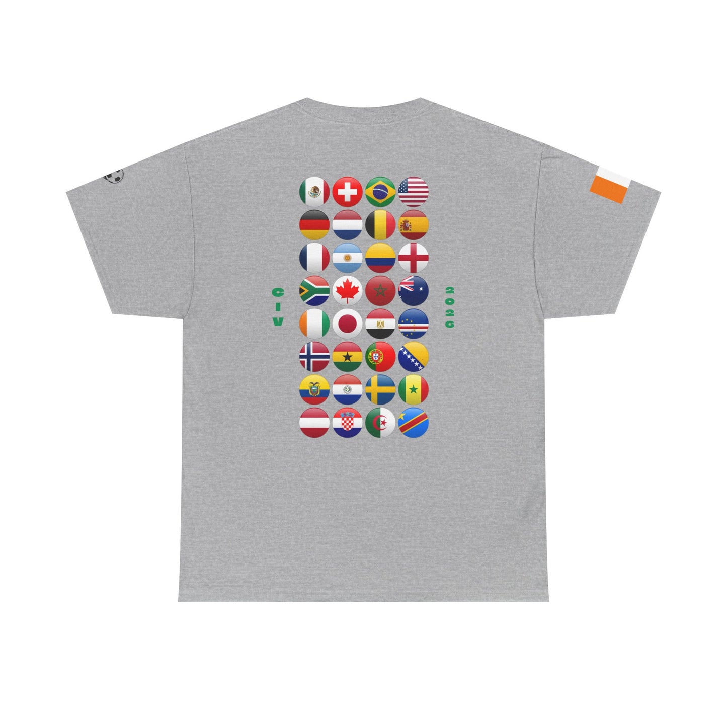 Ivory Coast Football T-Shirt - Unisex Ivory Coast Soccer Fan Tee with Flag (2026)