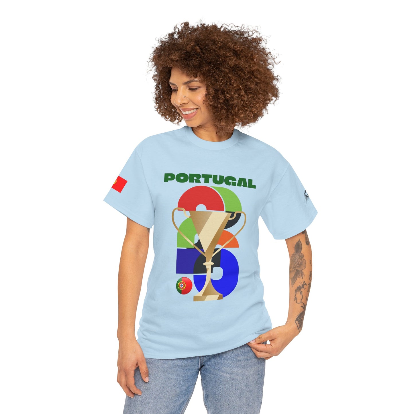 Portugal Football T-Shirt - Unisex Portugal Soccer Fan Tee with Flag (2026)